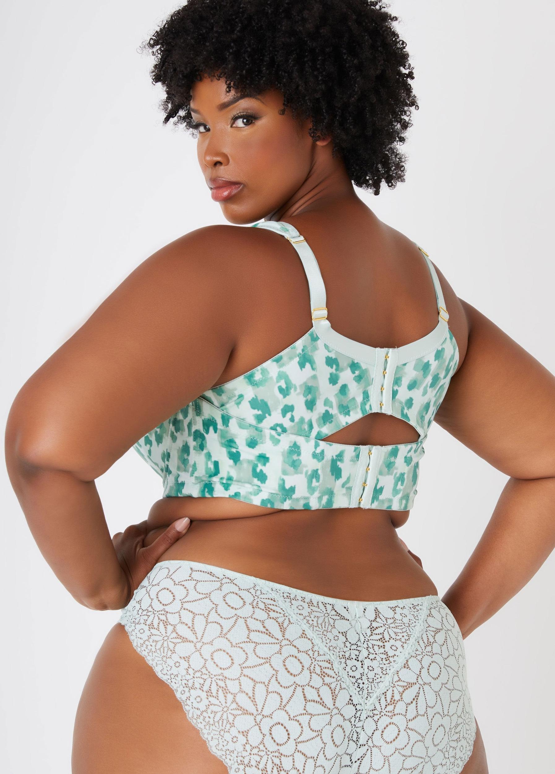 Leopard Print Plunge Butterfly Bra Product Image