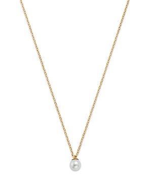 Zoe Chicco 14K Yellow Gold White Pearls Cultured Freshwater Pearl Solitaire Pendant Necklace, 14-16 Product Image