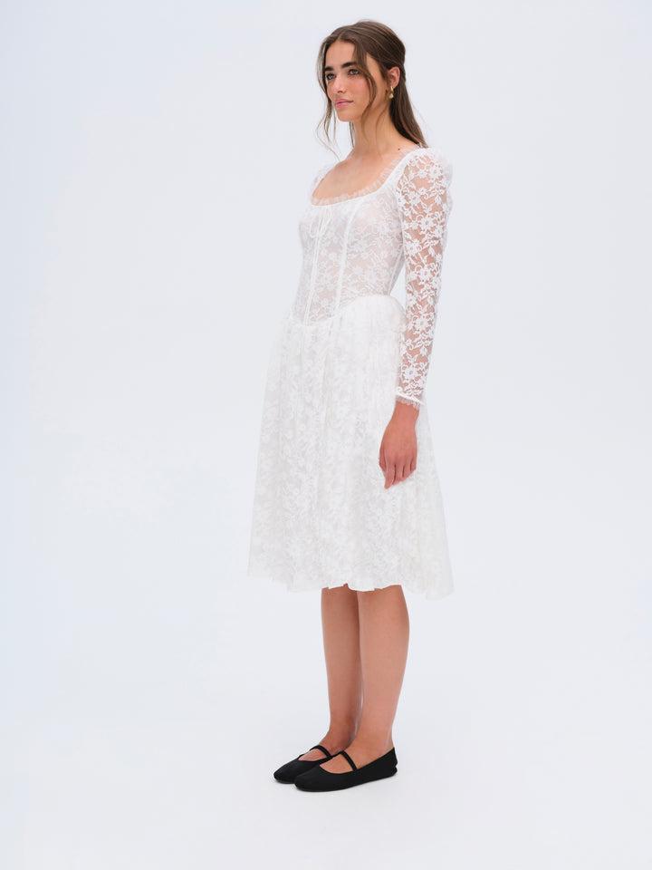 Camdyn Midi Dress — White Product Image