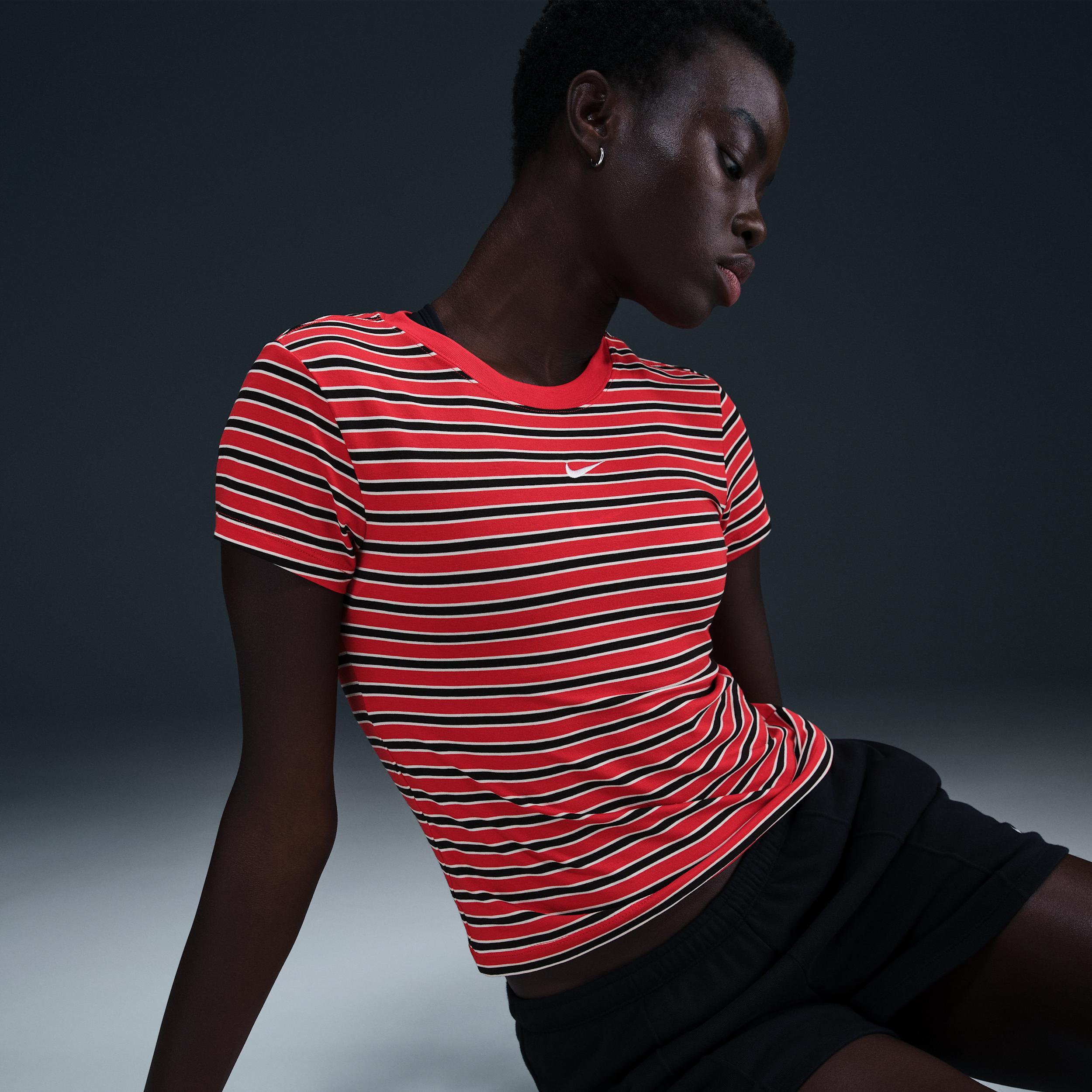Nike Sportswear Chill Knit Women's Slim Striped T-Shirt Product Image