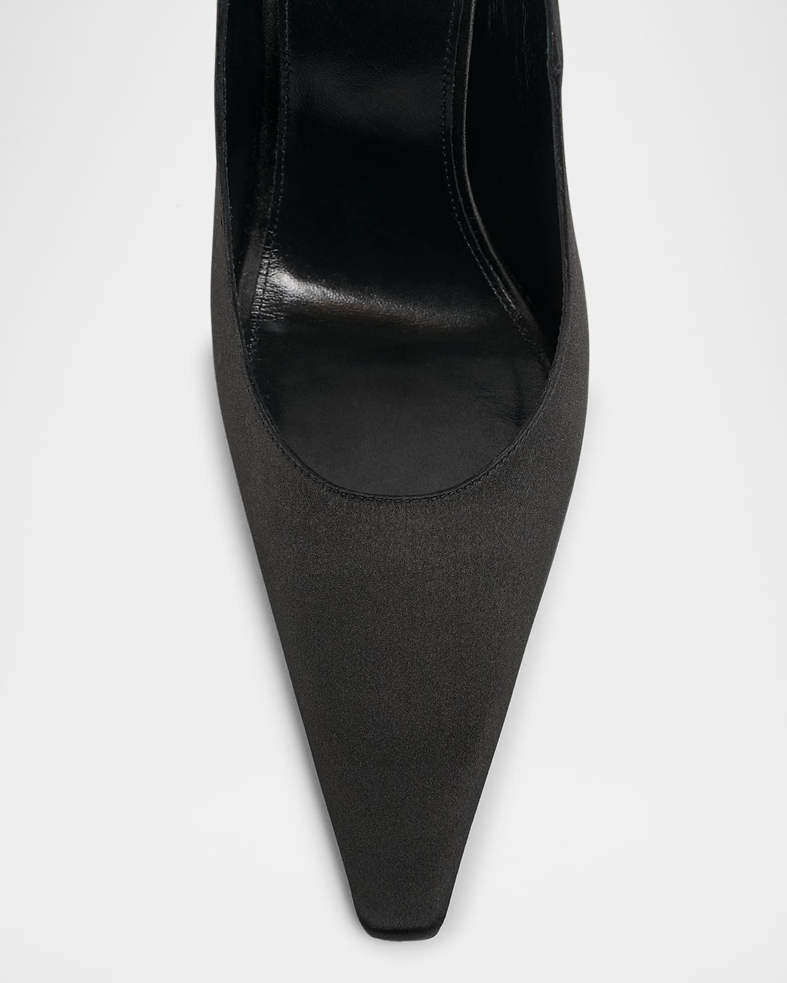 Satin YSL Ankle-Chain Pumps Product Image