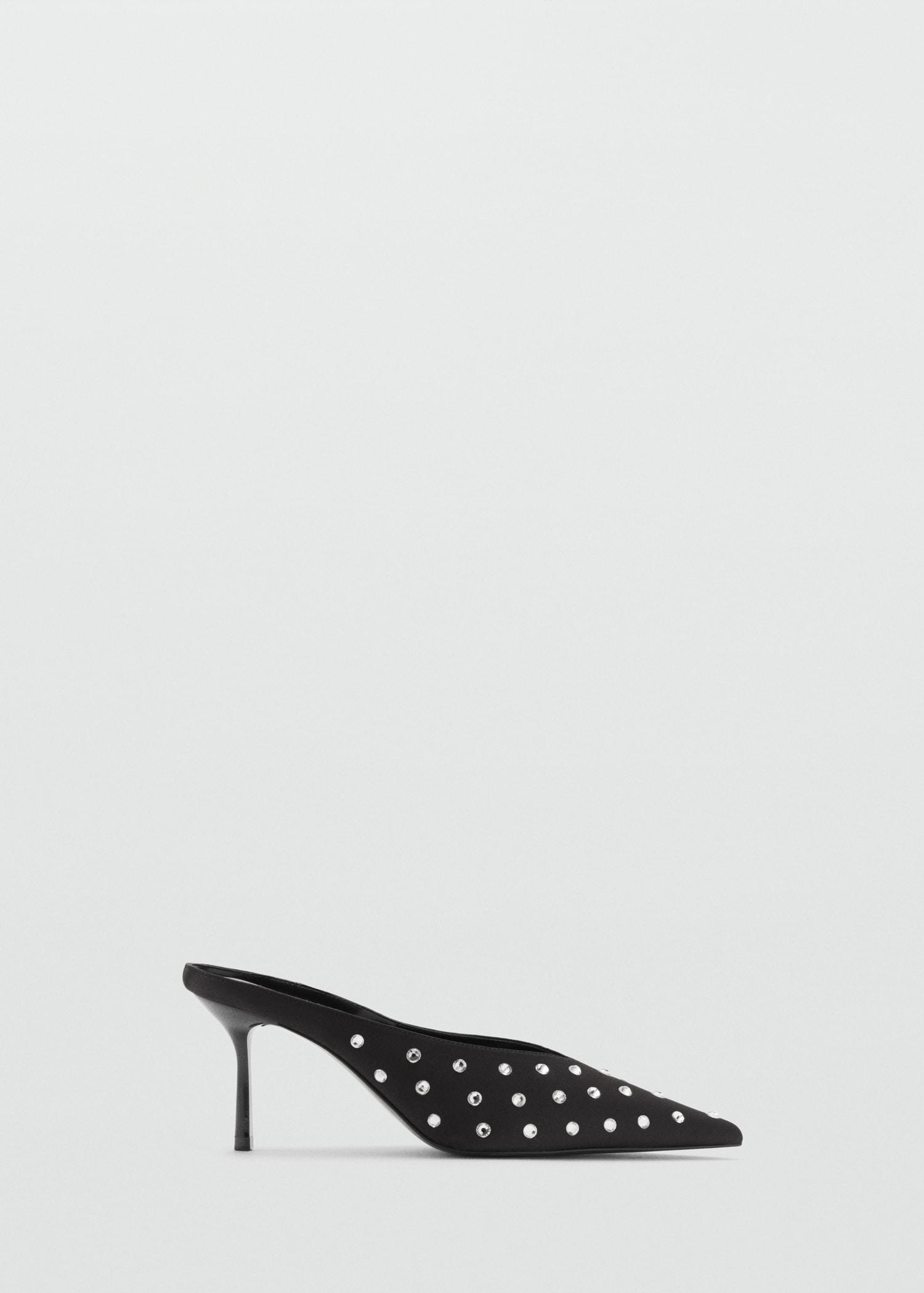 Crystal slingback heeled shoe - Women | MANGO USA Product Image