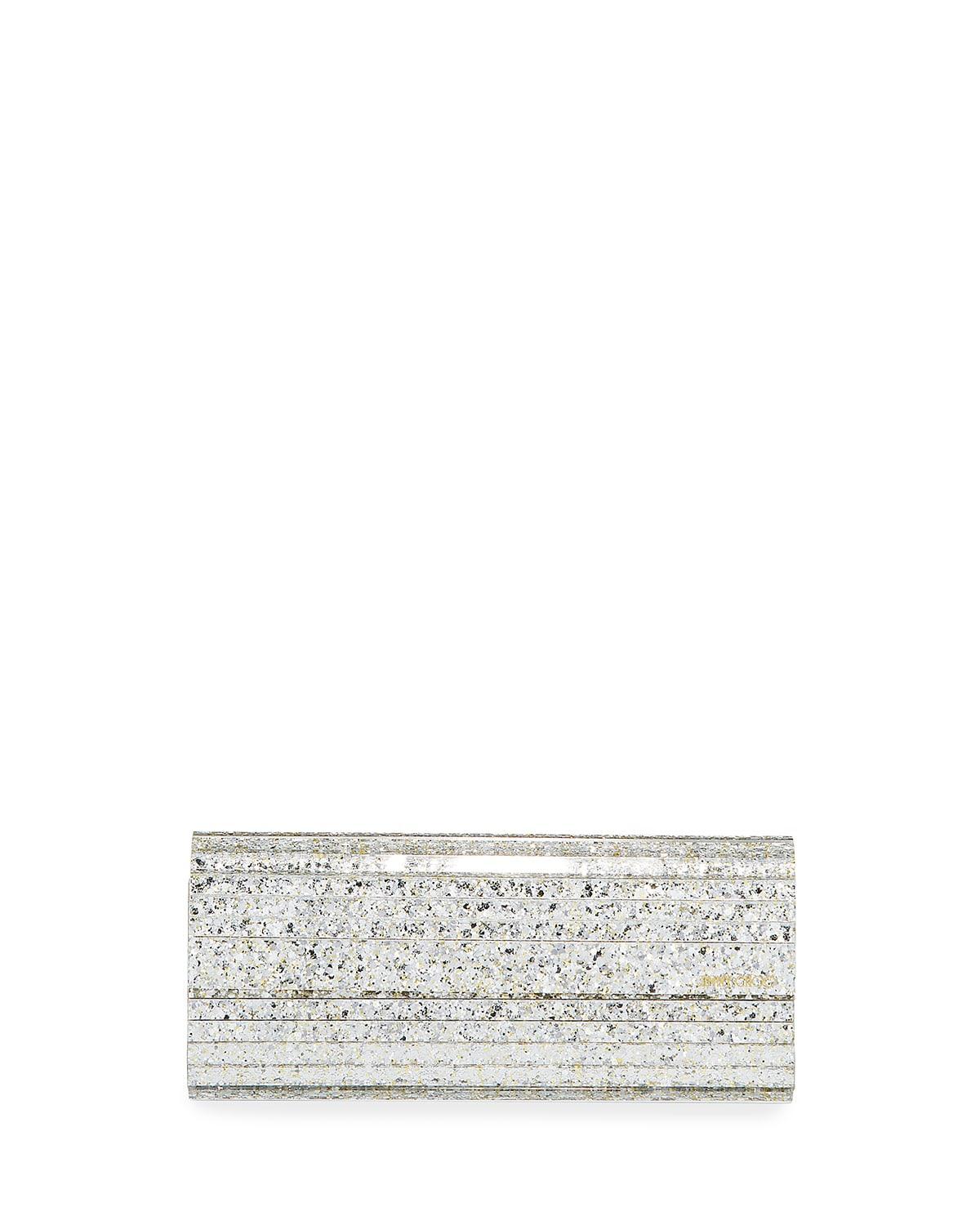 Womens Sweetie Metallic Glitter Acrylic Clutch Product Image