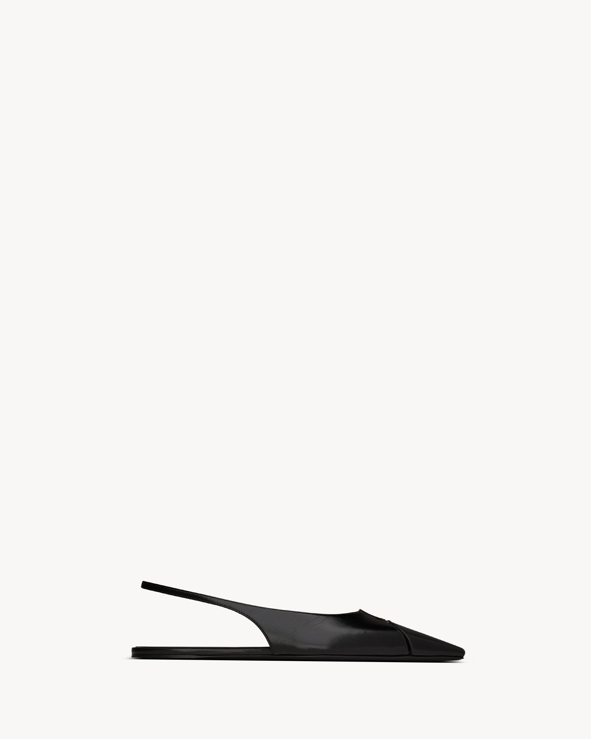 BABYLONE slingback flats in smooth leather Product Image