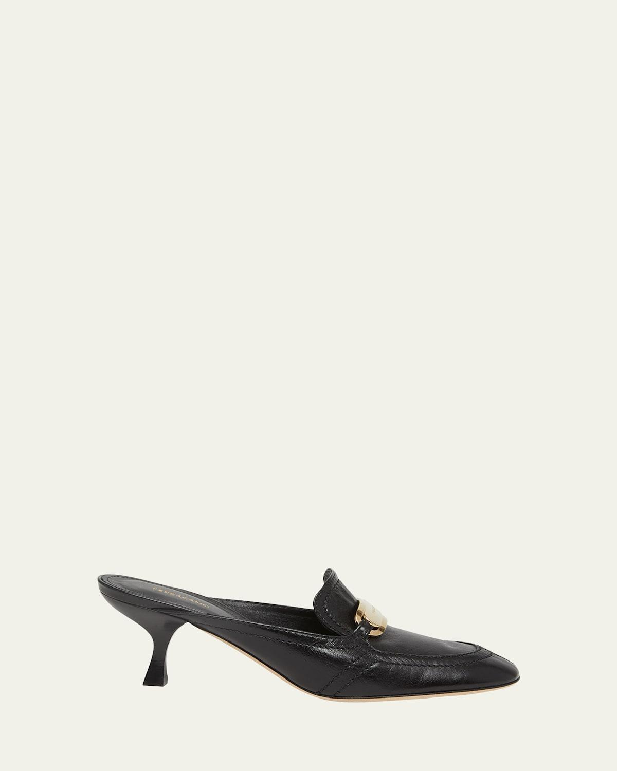 Womens Elodye 50MM Leather Mules Product Image