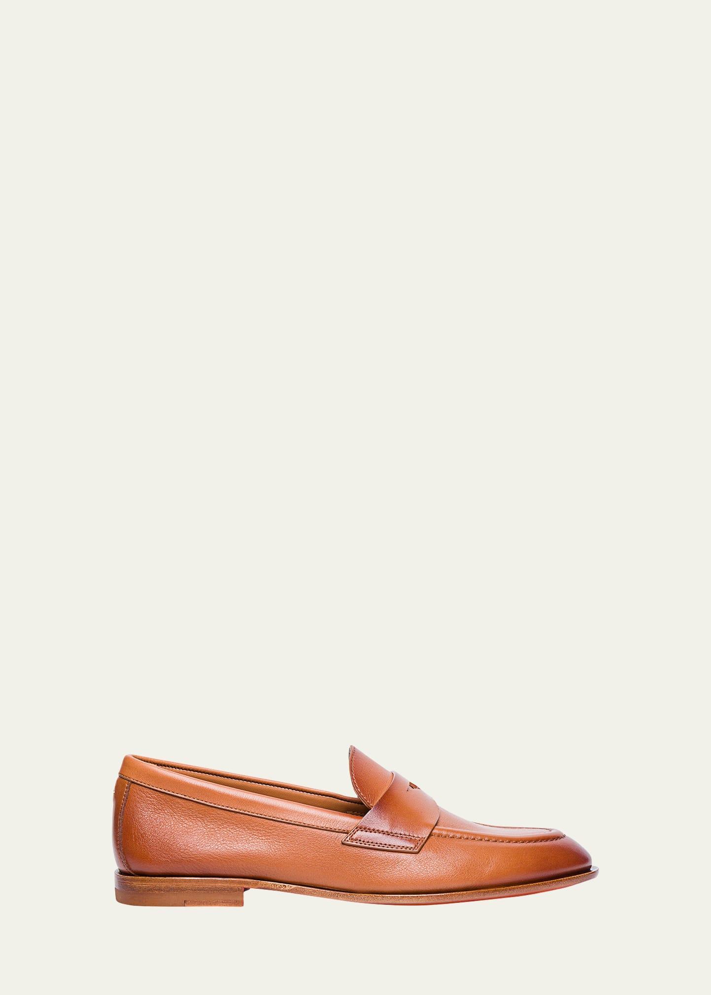 Mens Crystal Buckle Suede Loafers Product Image