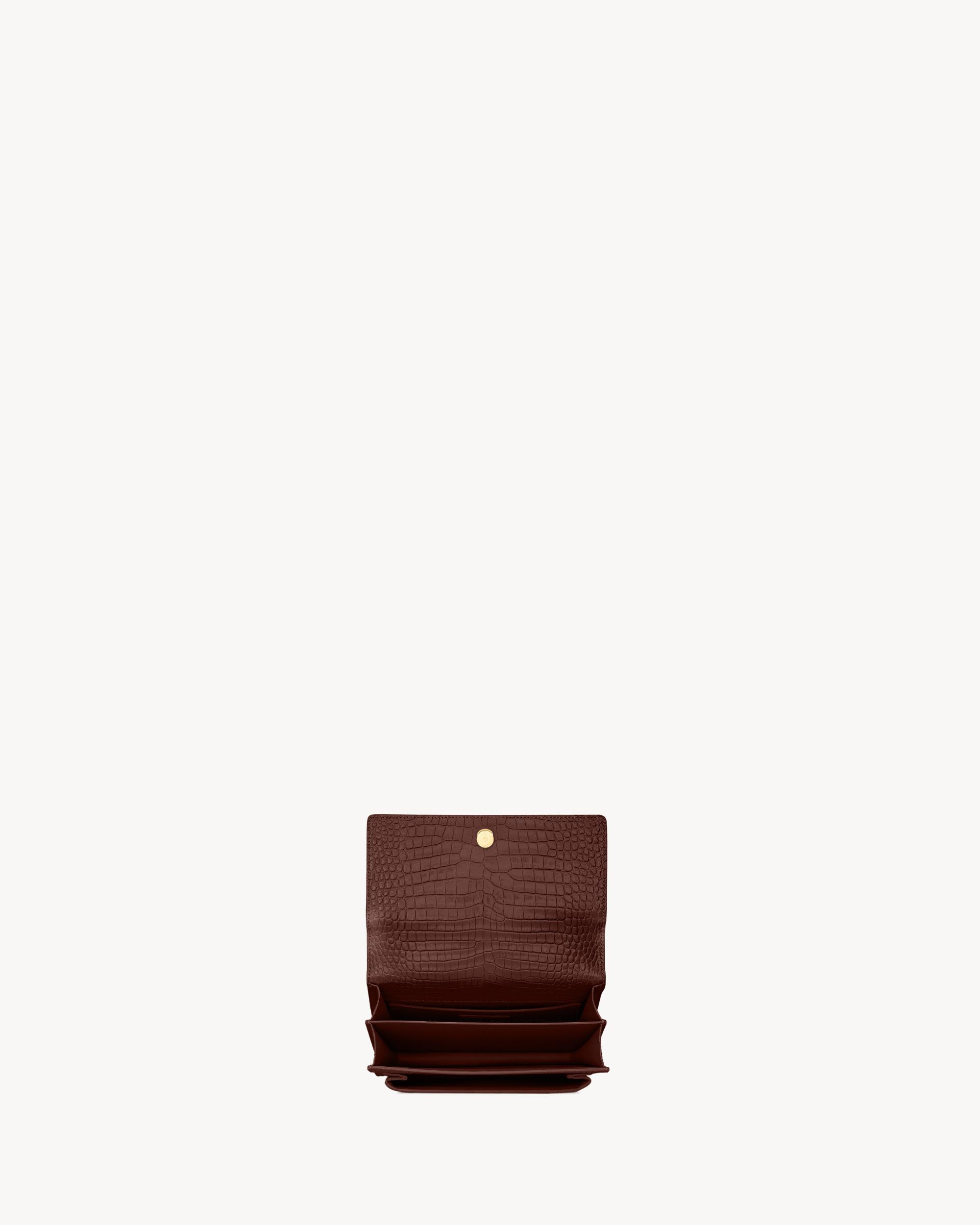 SUNSET MEDIUM IN CROCODILE-EMBOSSED LEATHER Product Image