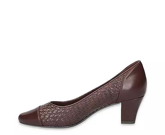 Easy Street Wes Women's Pumps, Size: 7 XW, Brown Woven Embossed Product Image