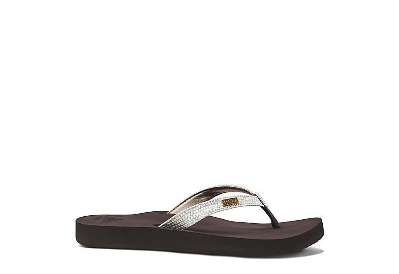REEF Star Cushion Sassy Women's Flip Flop Sandals, Size: 9, Brown White Product Image