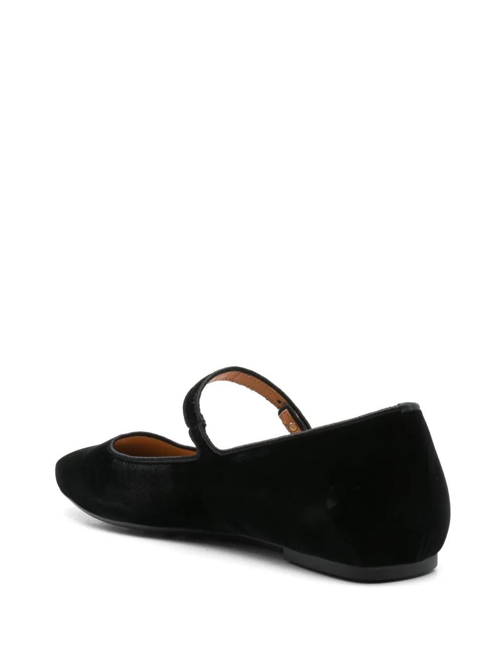 velvet ballerina shoes  Product Image
