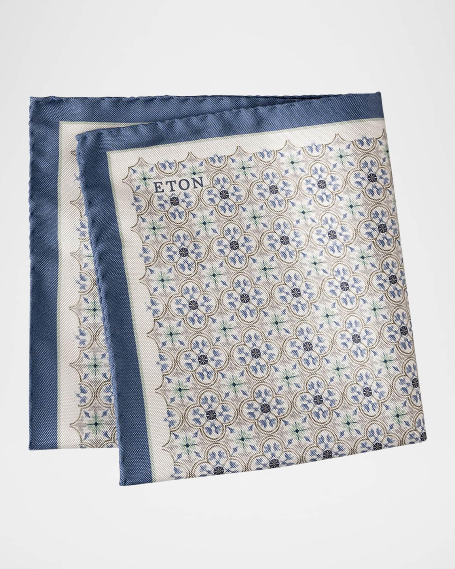 Mens Medallion Silk Pocket Square Product Image