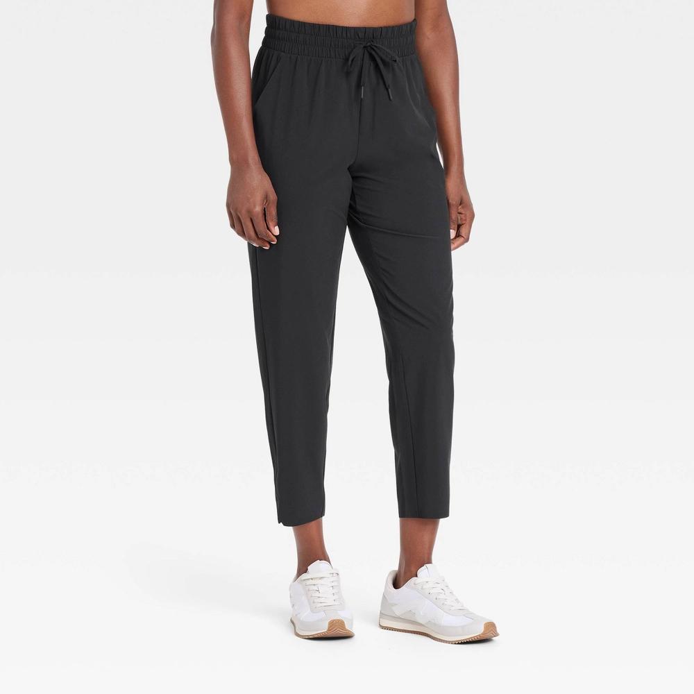 Womens Active Light High-Rise Taper Pants - All In Motion Black M: Moisture Wicking, Quick Dry, 4-Way Stretch Product Image