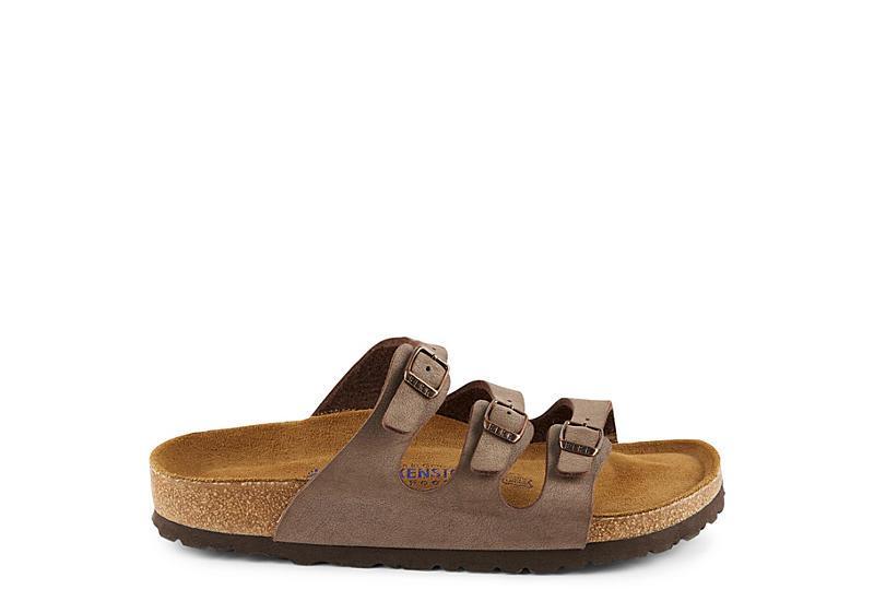 Womens Birkenstock Florida Soft Footbed Slide Sandal - Mocha Product Image