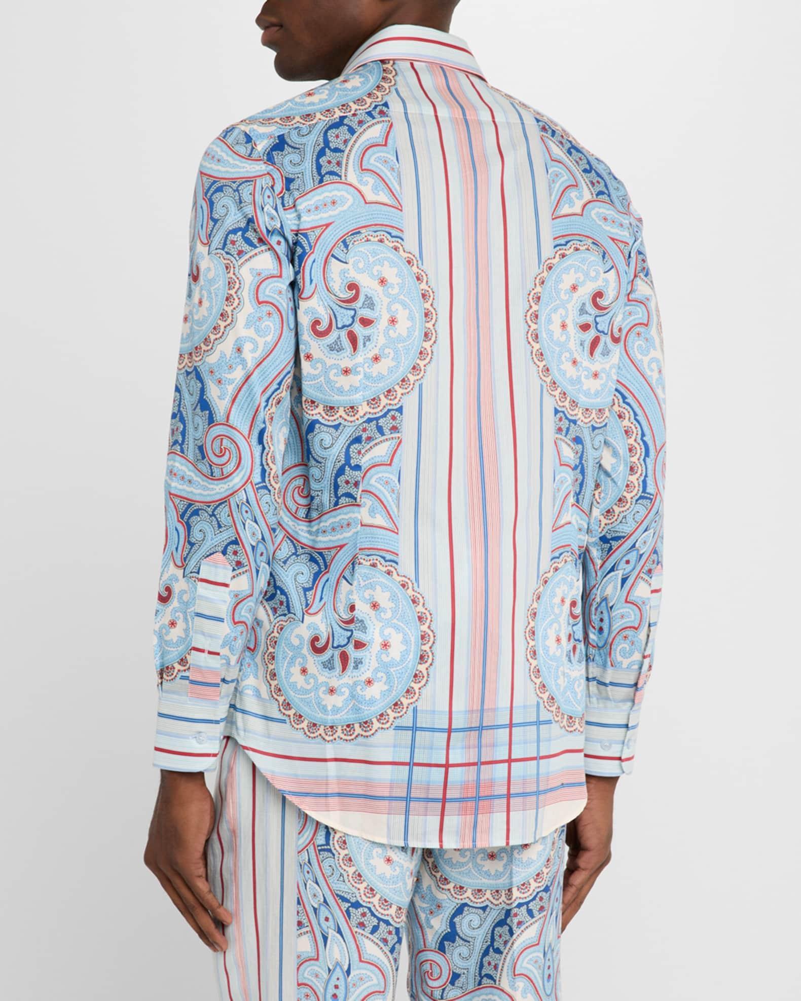 Mens Paisley Stripes Sport Shirt Product Image