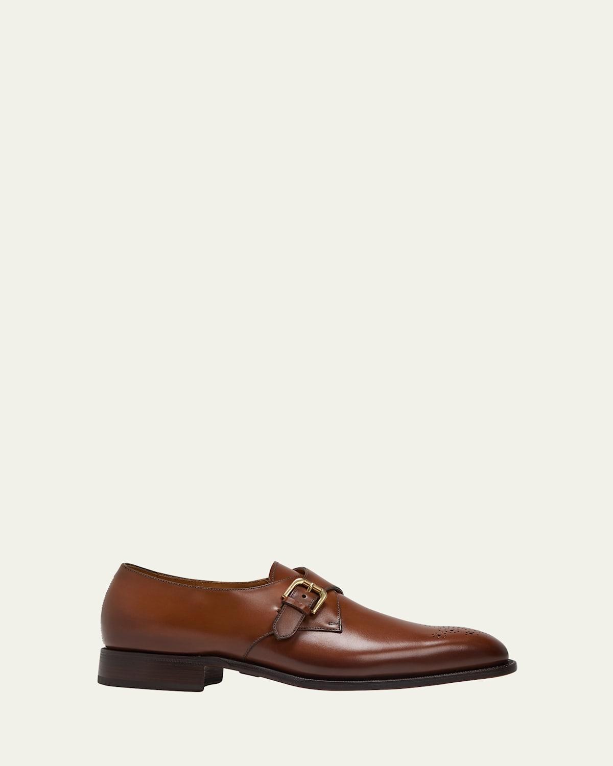 Mens Darnell II Leather Monk-Strap Loafers Product Image