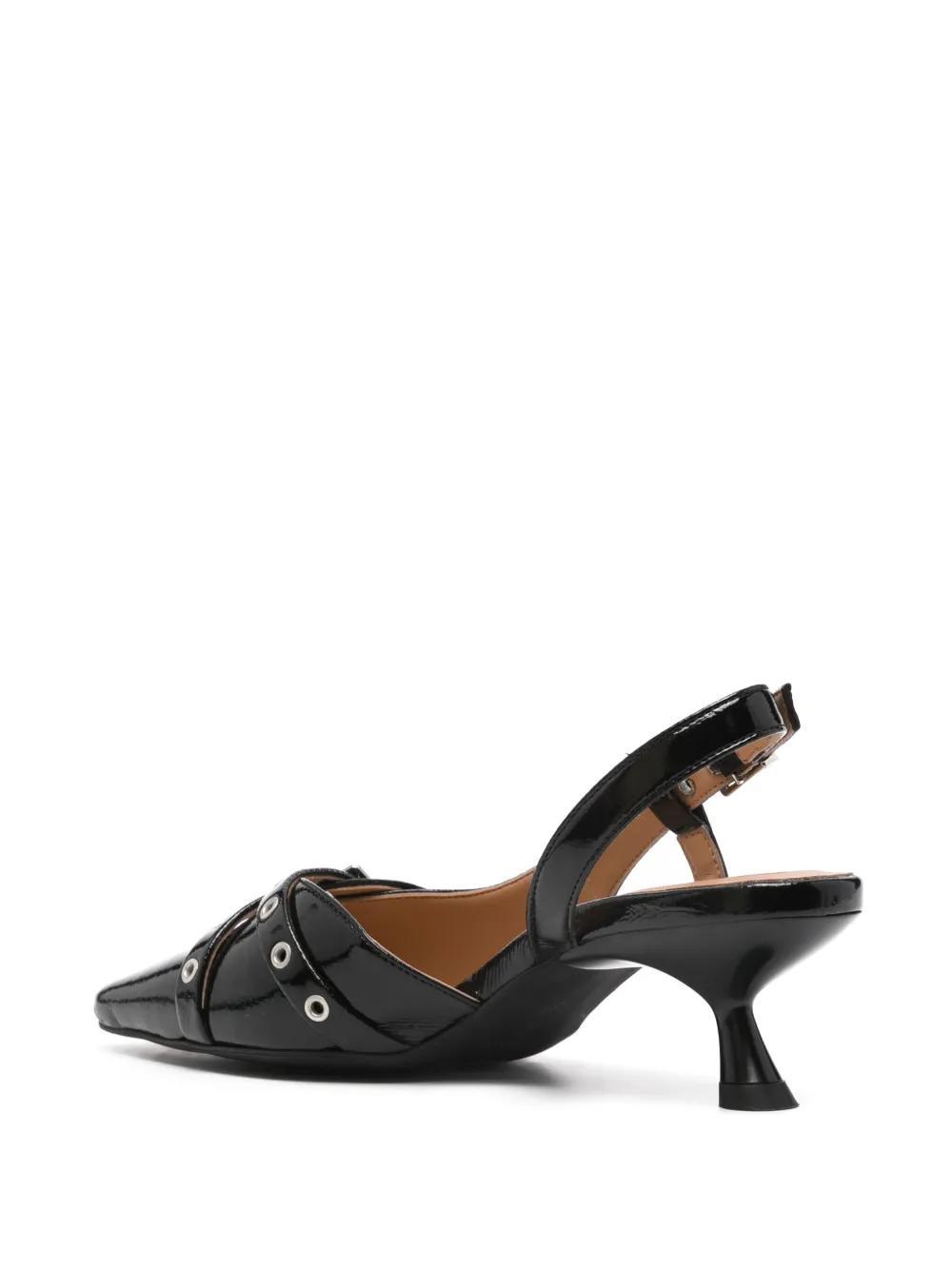 55mm buckle-detail glossy pumps Product Image