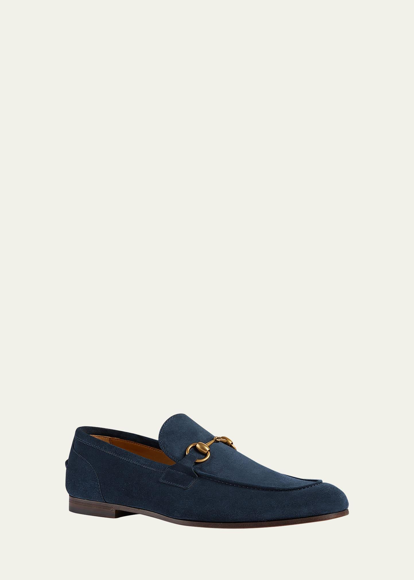 Ferragamo Mens Bloom Leather Loafers Product Image