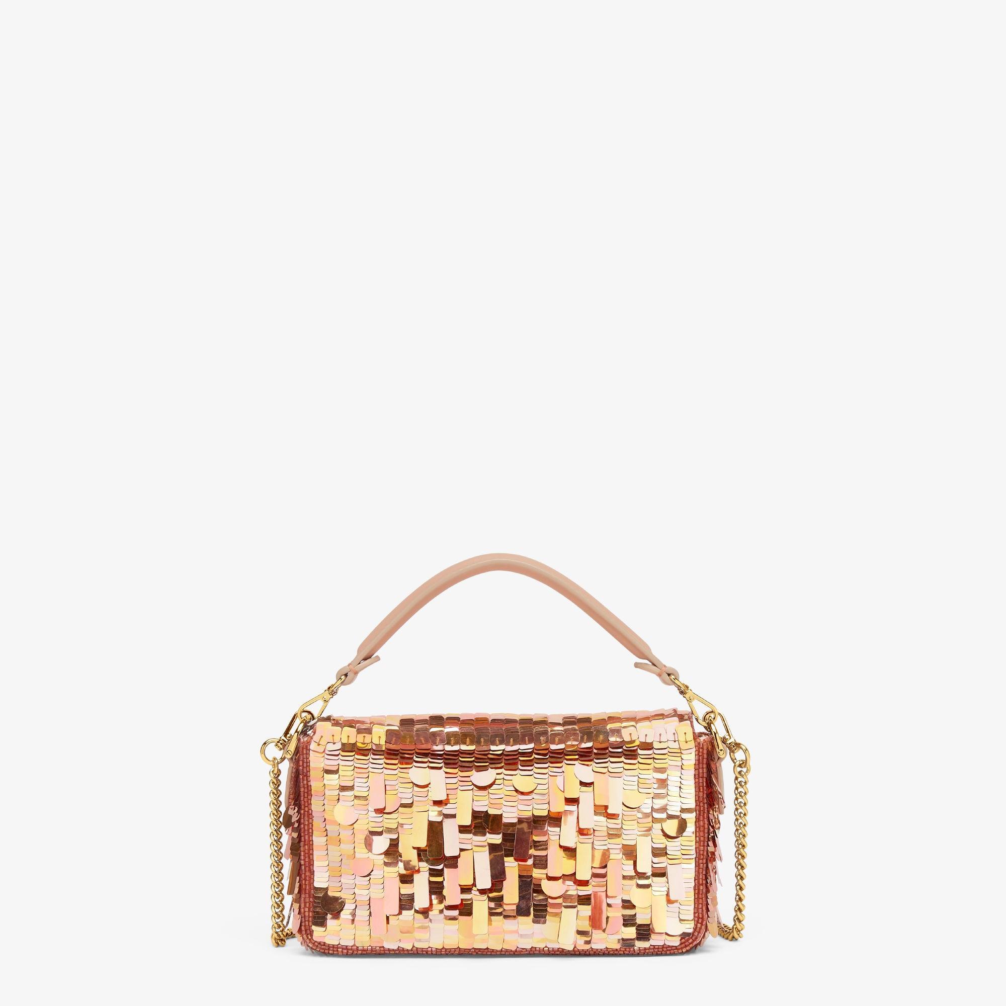 Baguette MiniBag embroidered with iridescent sequins Product Image