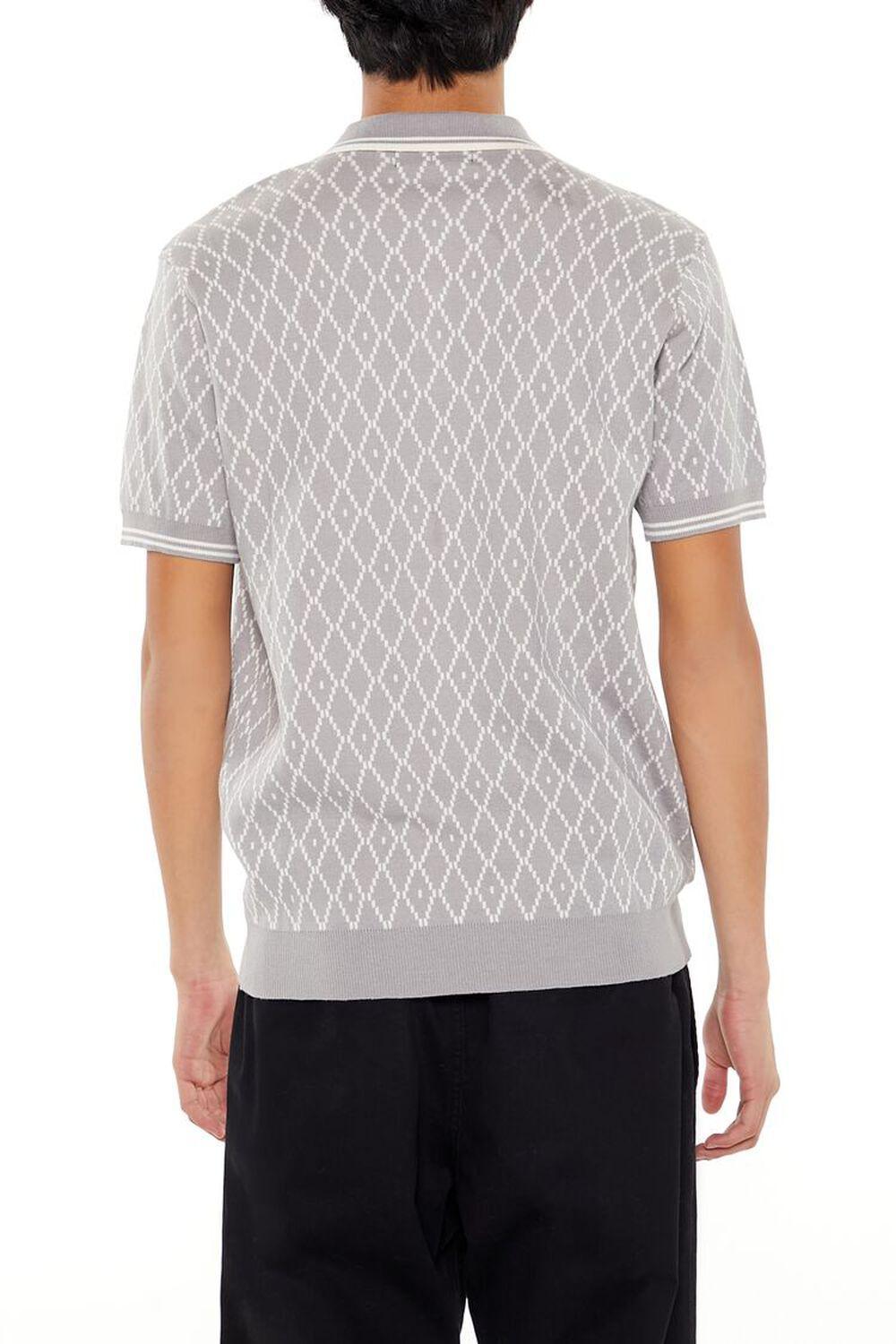 Geometric Sweater-Knit Polo Shirt | Forever 21 Product Image