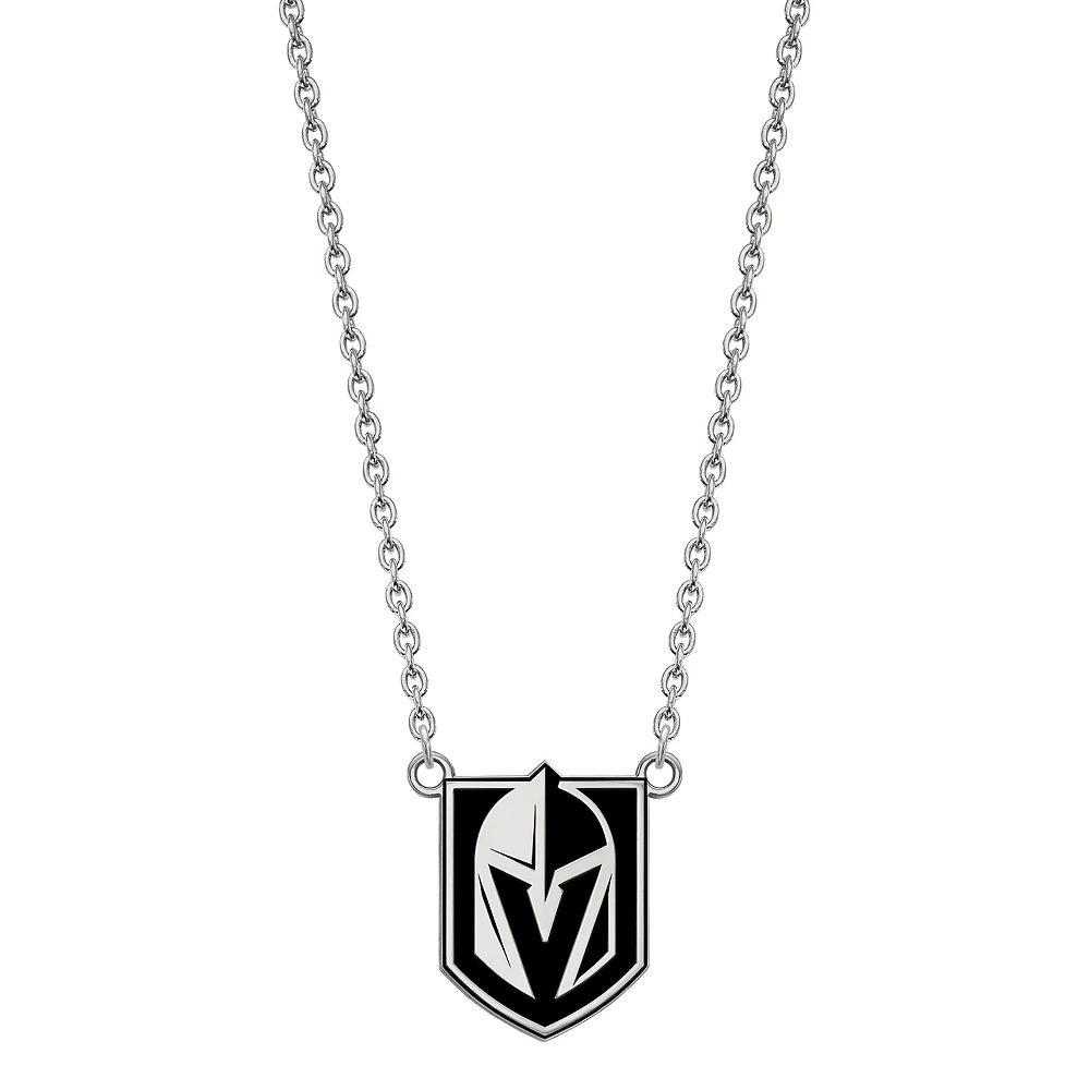 LogoArt Sterling Silver Las Vegas Golden Knights Large Enamel Pendant Necklace, Womens Product Image