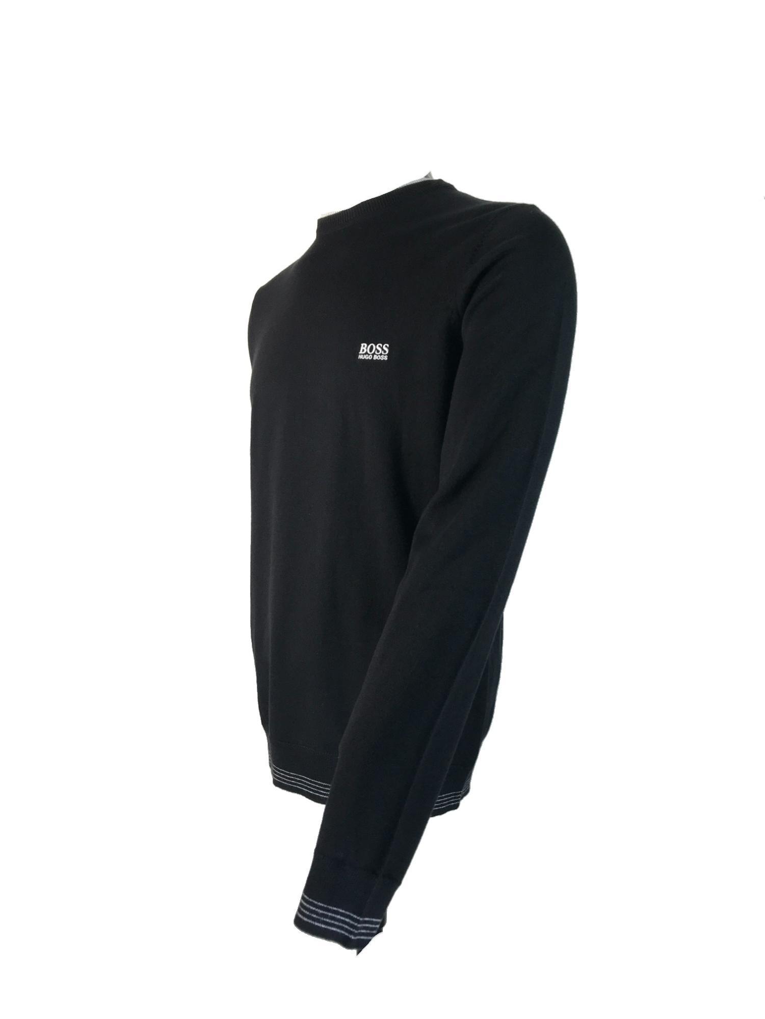 HUGO BOSS Round Neck Sweater In Black Product Image