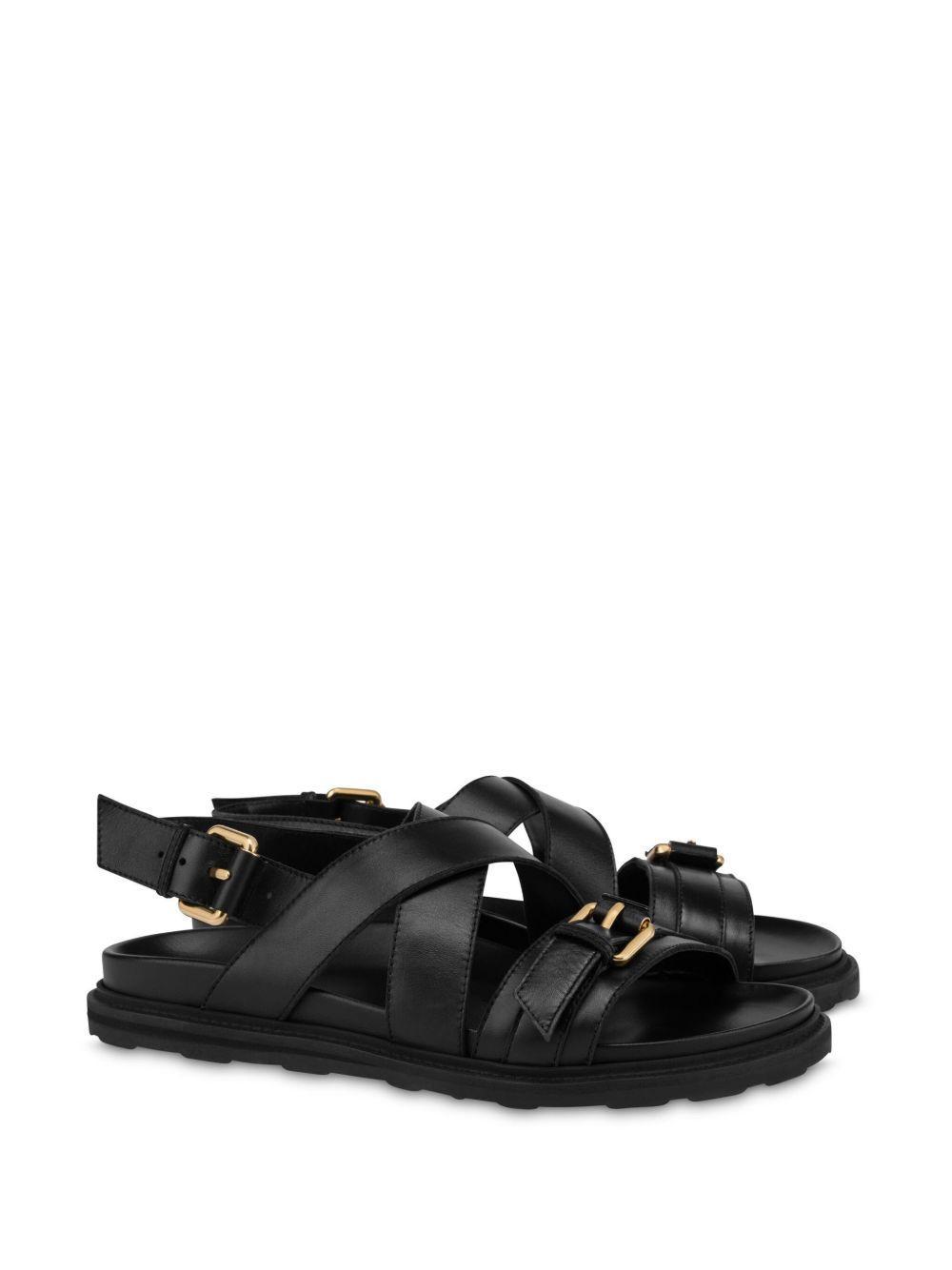 buckled leather sandals Product Image