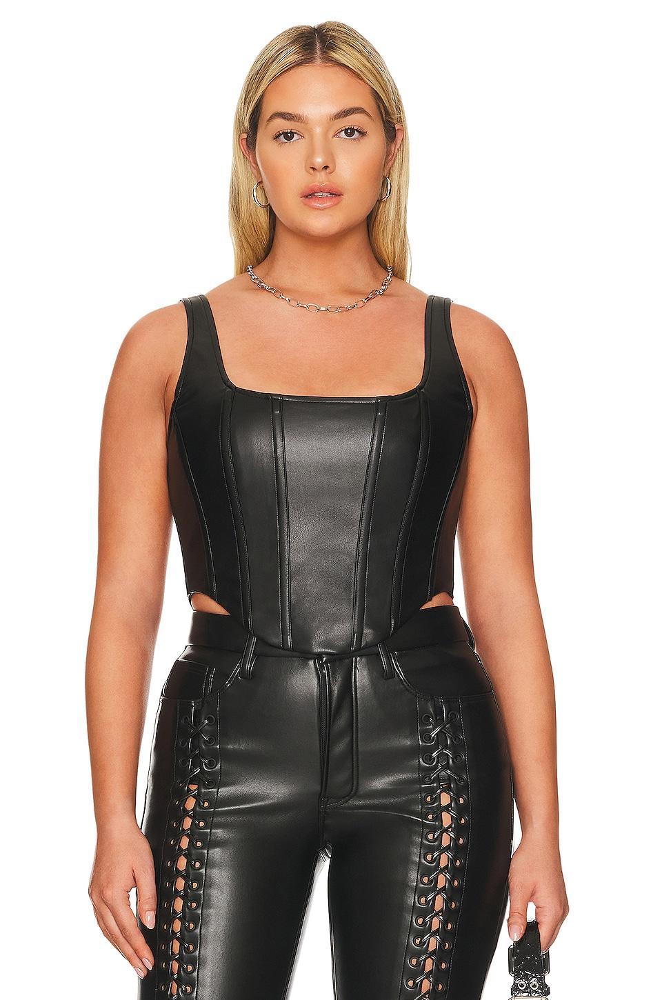 Faux Leather Corset Good American Product Image