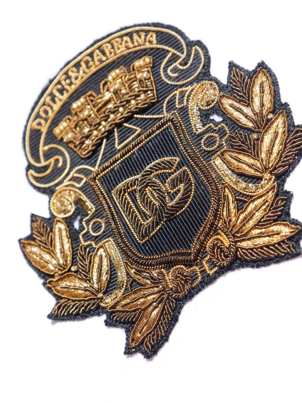 crest-embellished cotton t-shirt Product Image