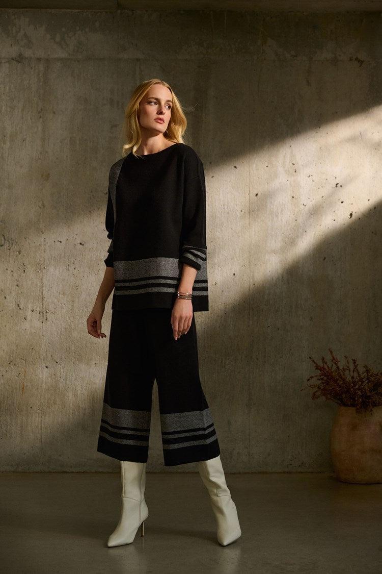 Jacquard Sweater Knit Boxy Top Product Image