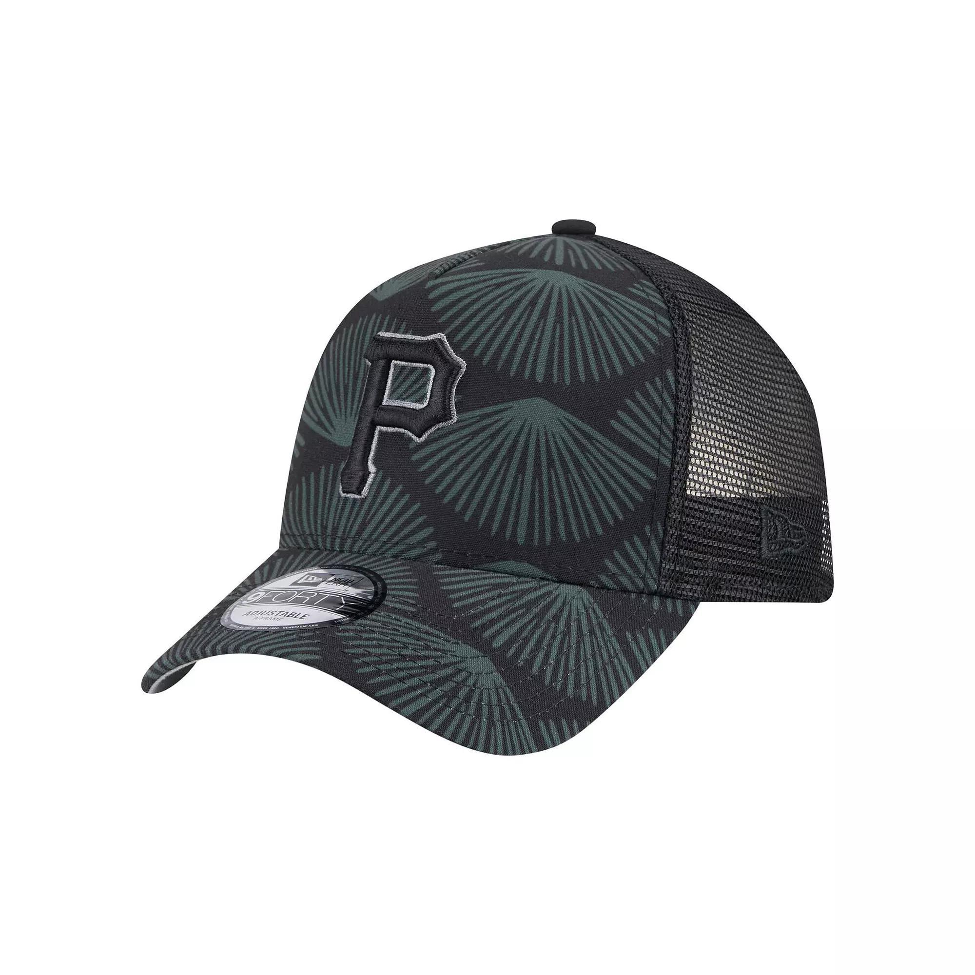 Mens New Era Pittsburgh Pirates 9FORTY A-Frame Trucker Adjustable Hat Product Image