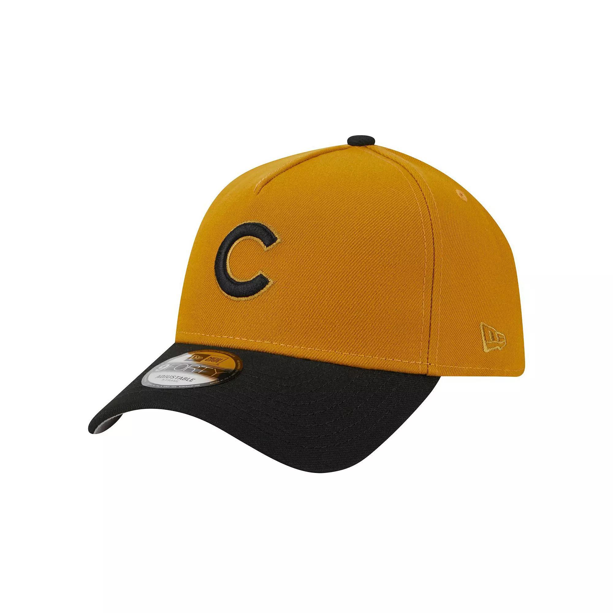 Mens New Era /Black Chicago Cubs Rustic A-Frame 9FORTY Adjustable Hat Product Image