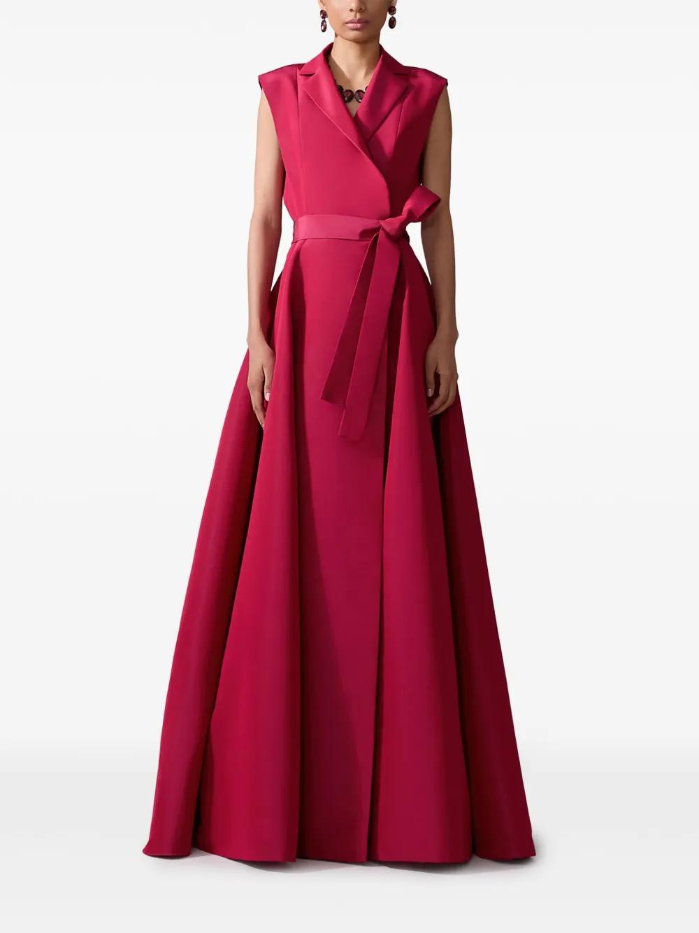 belted trench gown Product Image