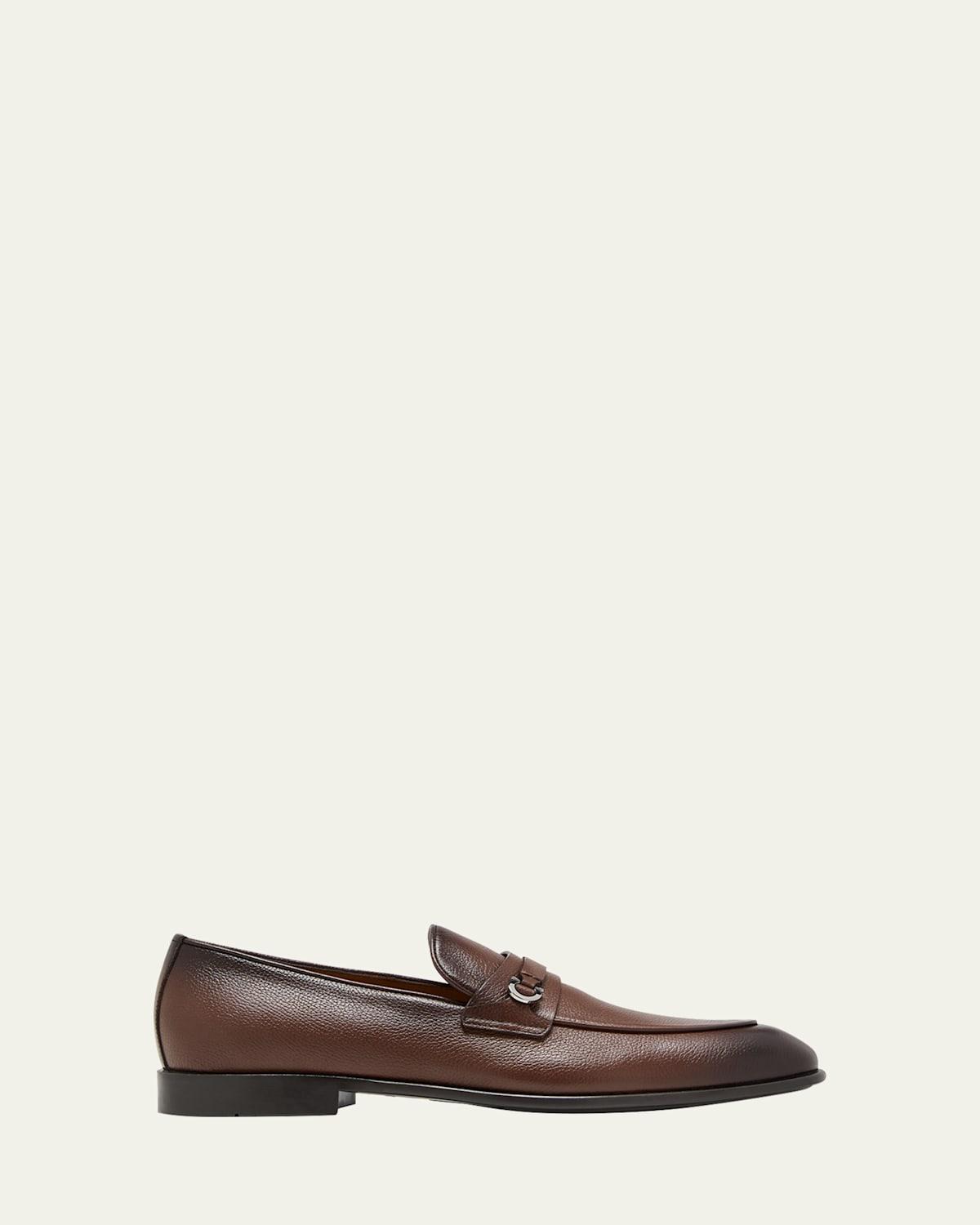 Ferragamo Mens Desio Leather Loafers Product Image