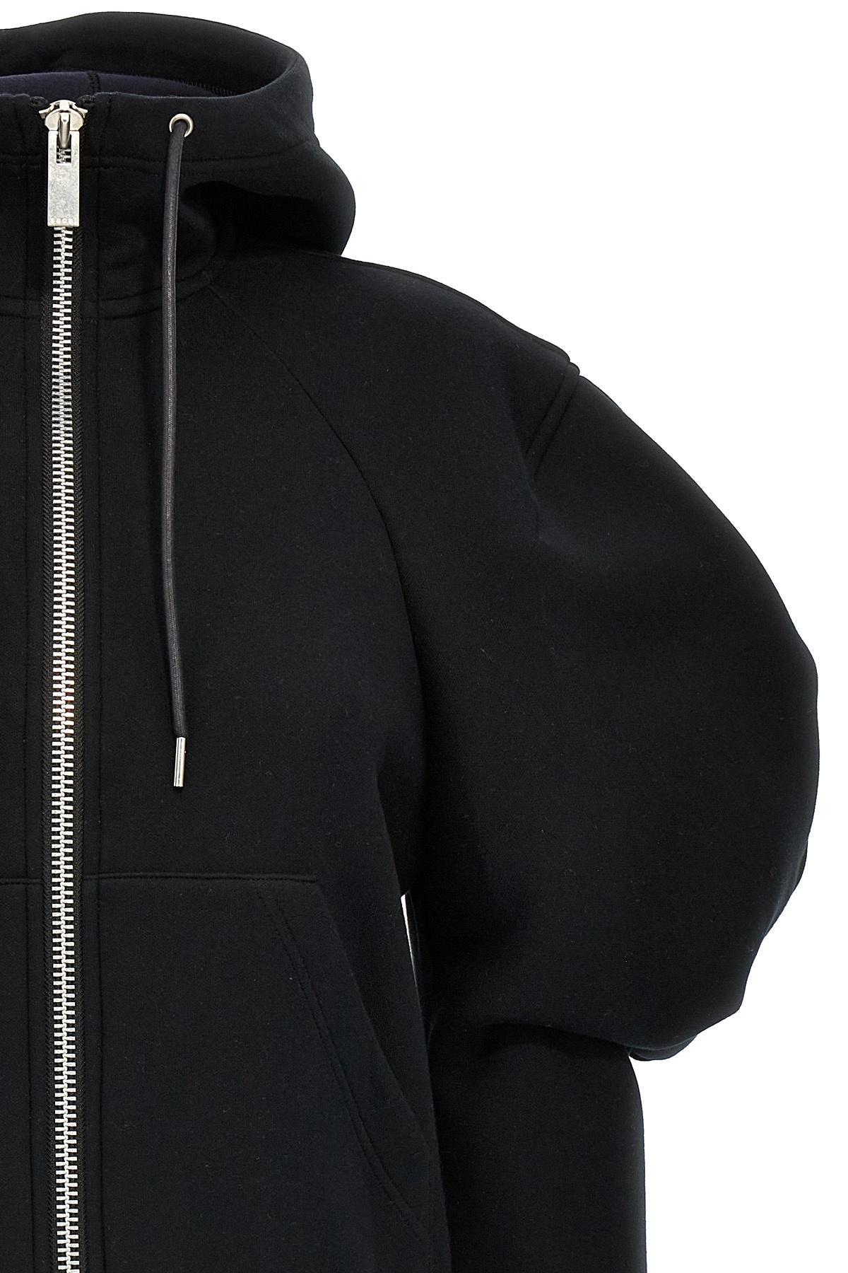 SACAI Hooded Sweater In Black Product Image