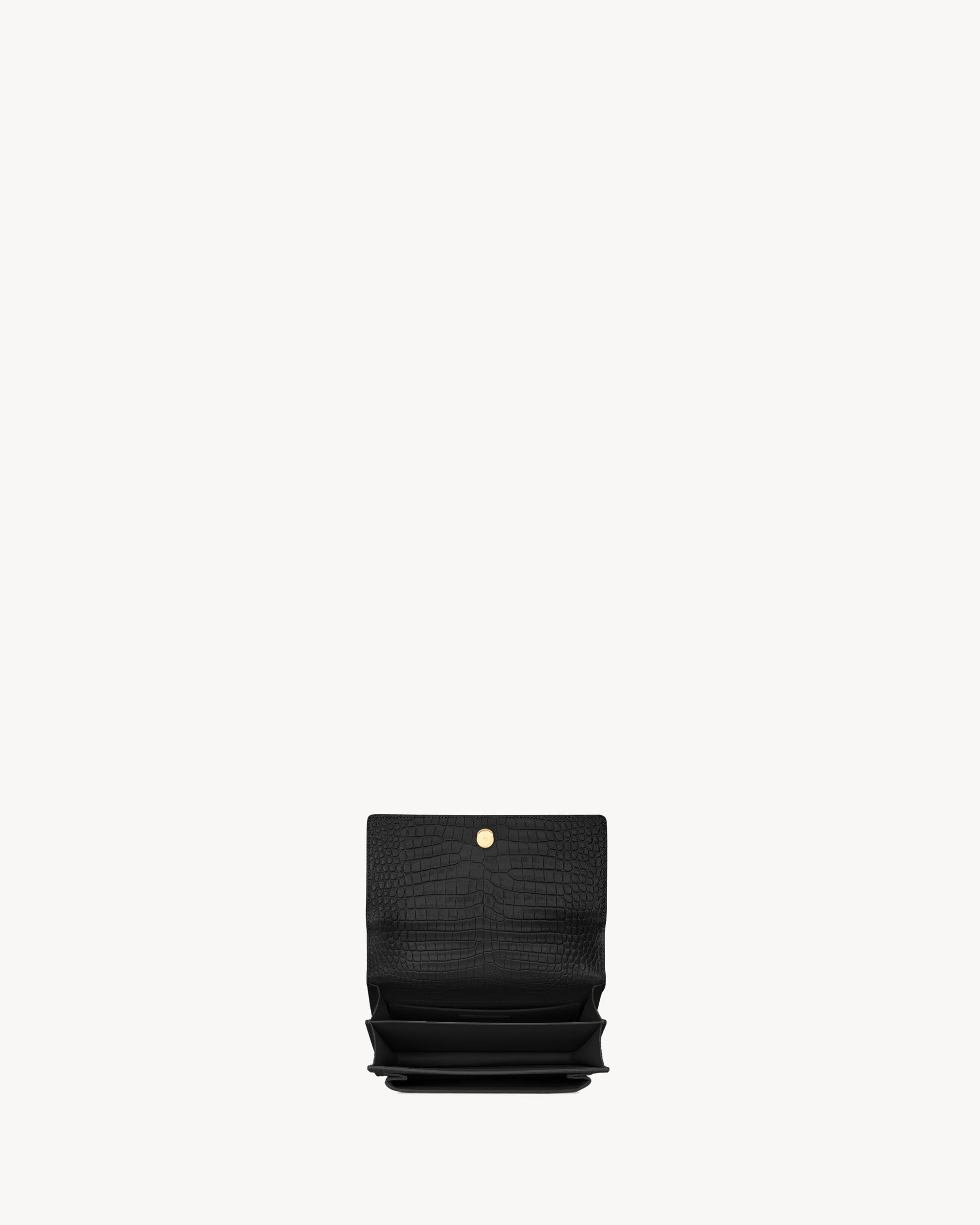 SUNSET MEDIUM IN CROCODILE-EMBOSSED LEATHER Product Image