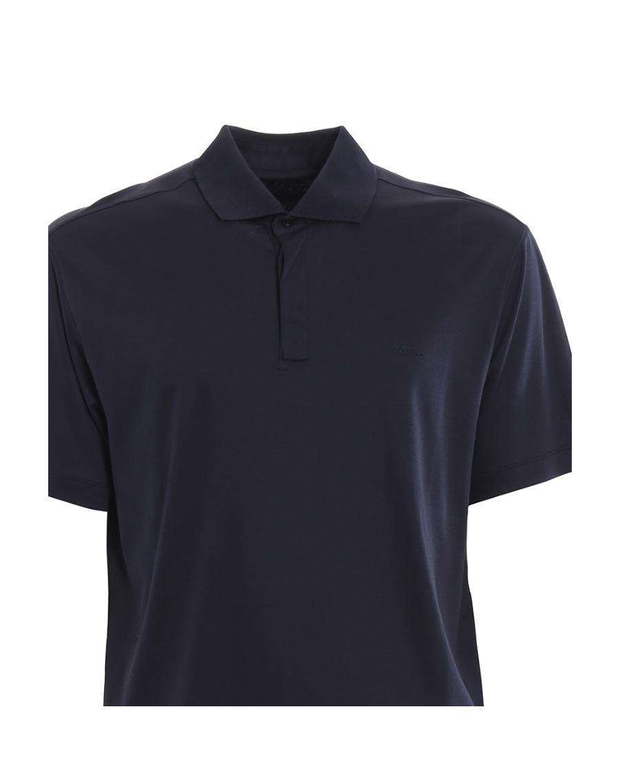 ZEGNA Short-sleeved Polo Shirt In Black Product Image