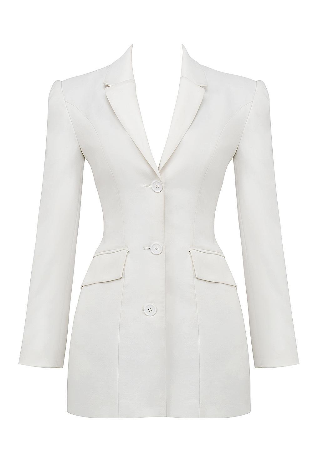 Amia White Blazer Mini Dress Product Image
