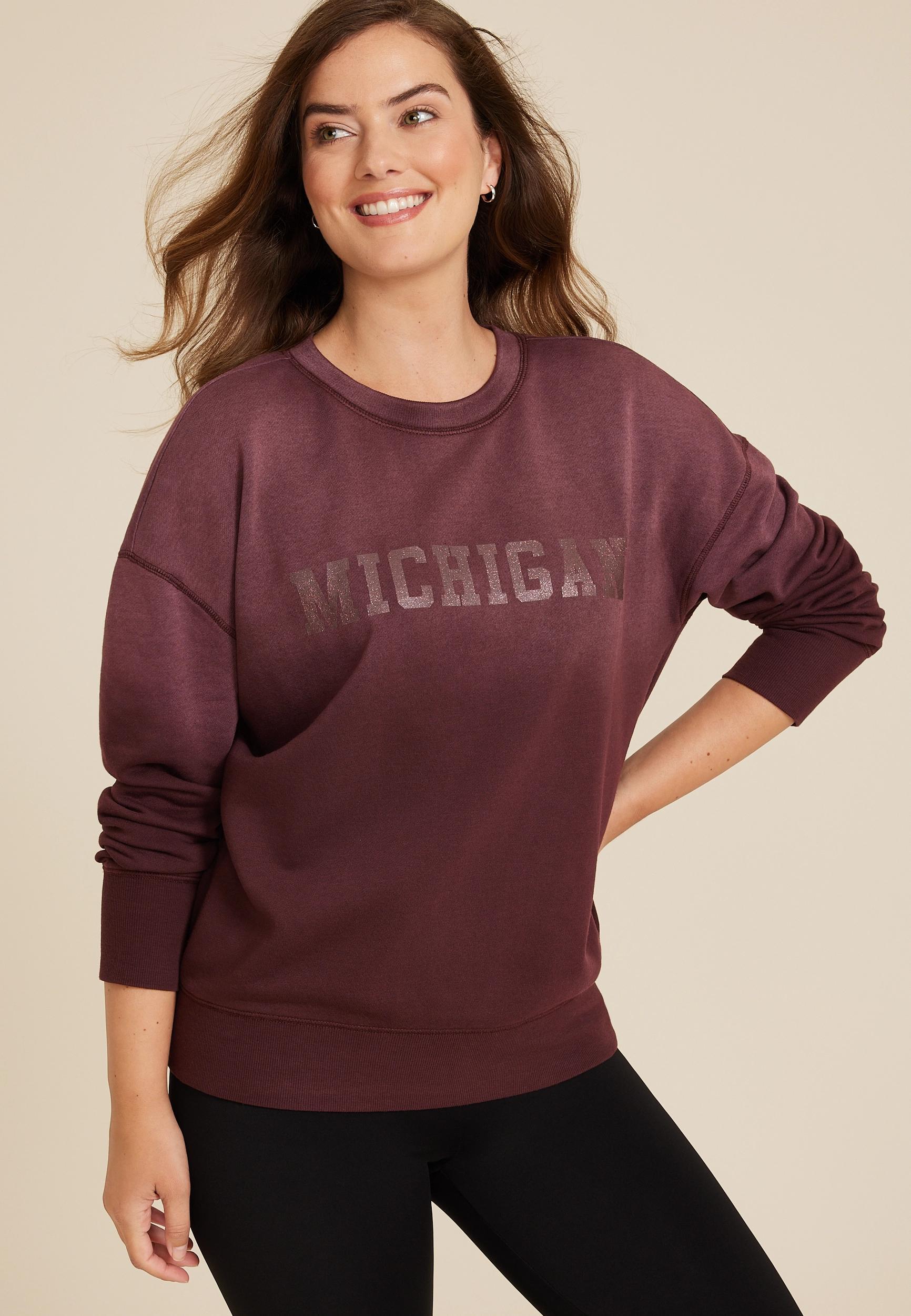 Maurices Womens State Dip Dye Crew Neck Sweatshirt Size X Small Product Image