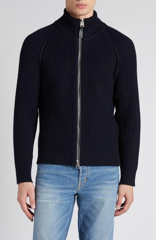 HERNO Wool Bomber Jacket In Blue Product Image