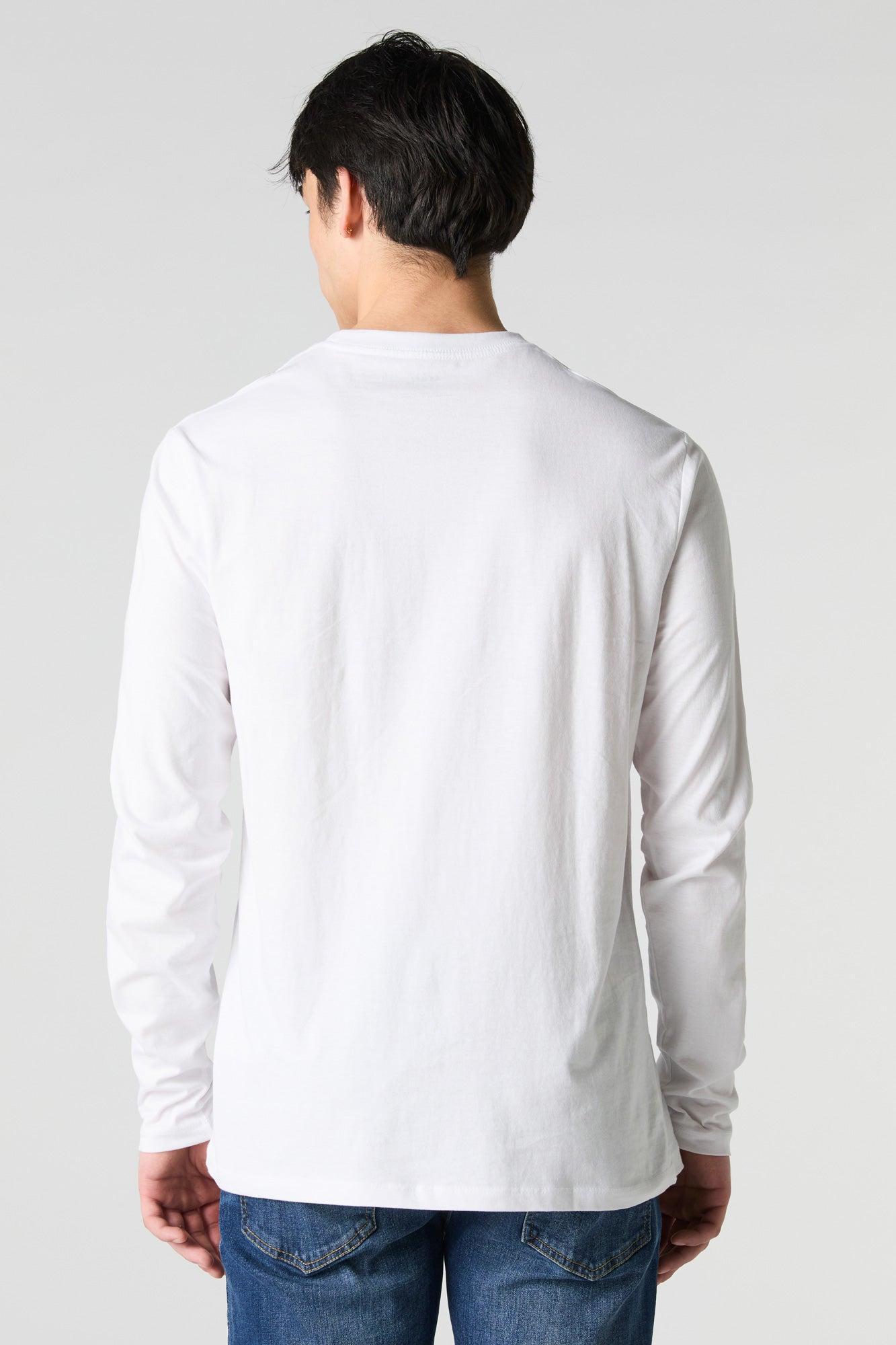 Solid Crewneck Long Sleeve Top Male Product Image