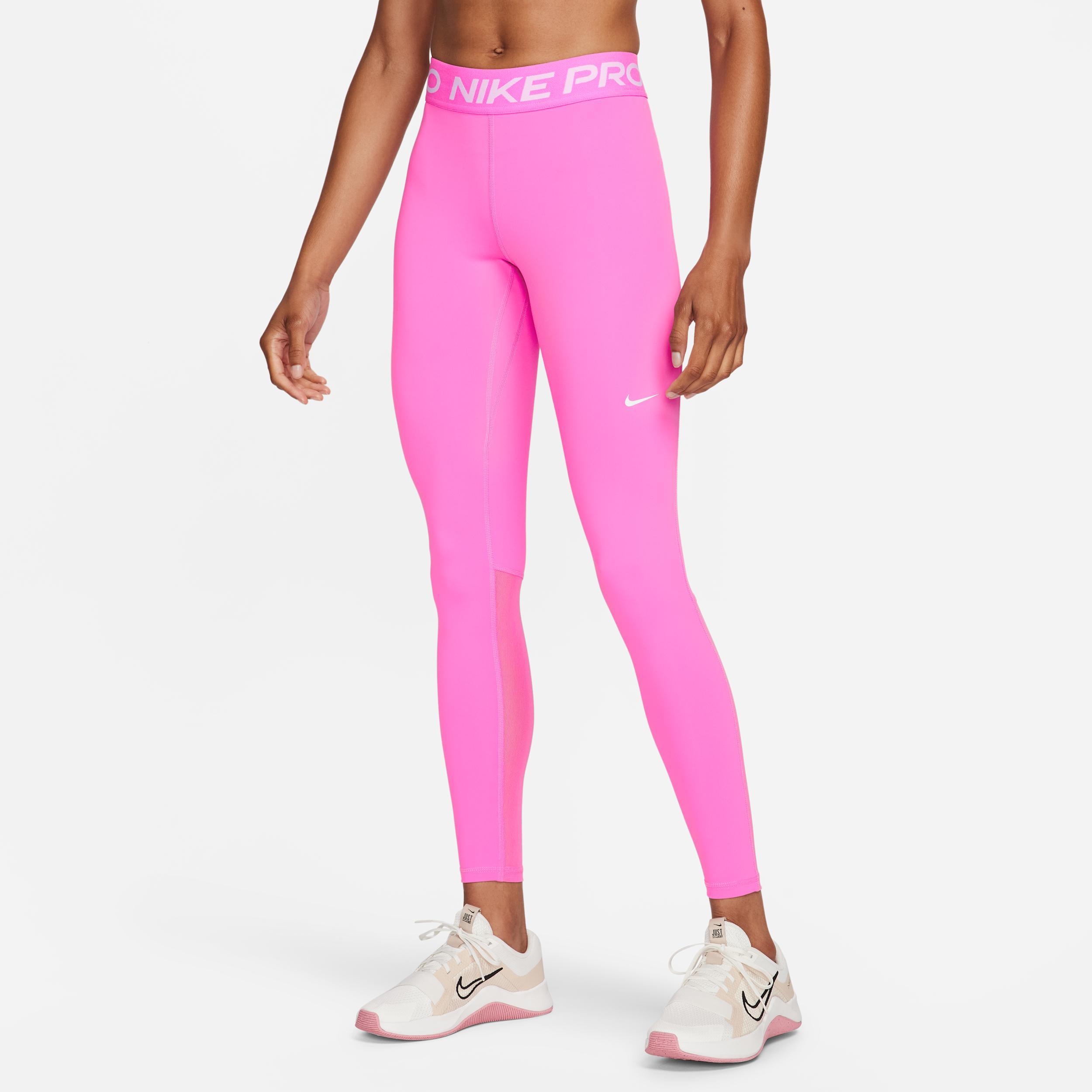 Women's Nike Pro Mid-Rise Mesh-Paneled Leggings Product Image