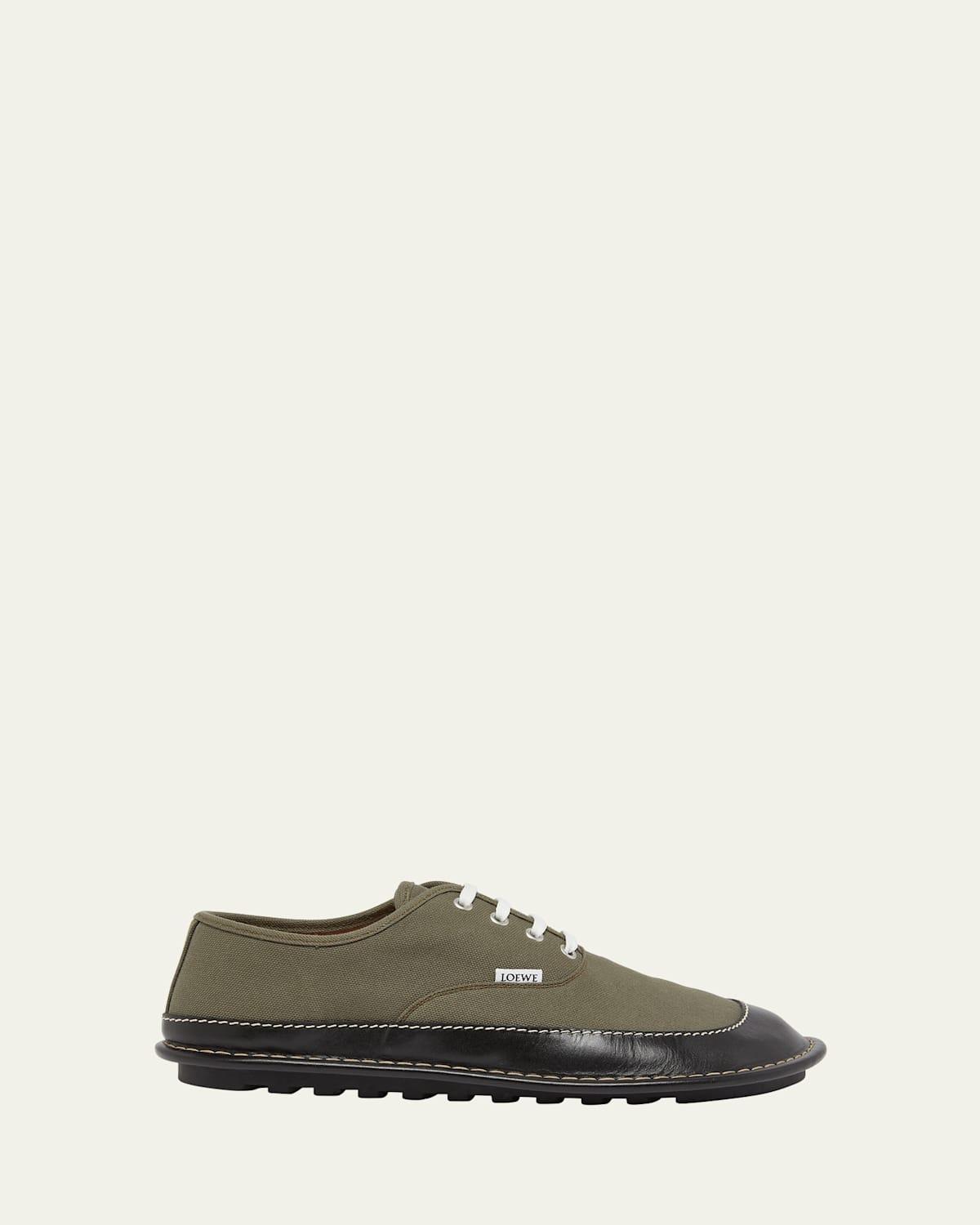 Mens Bay Canvas and Leather Low-Top Sneakers Product Image
