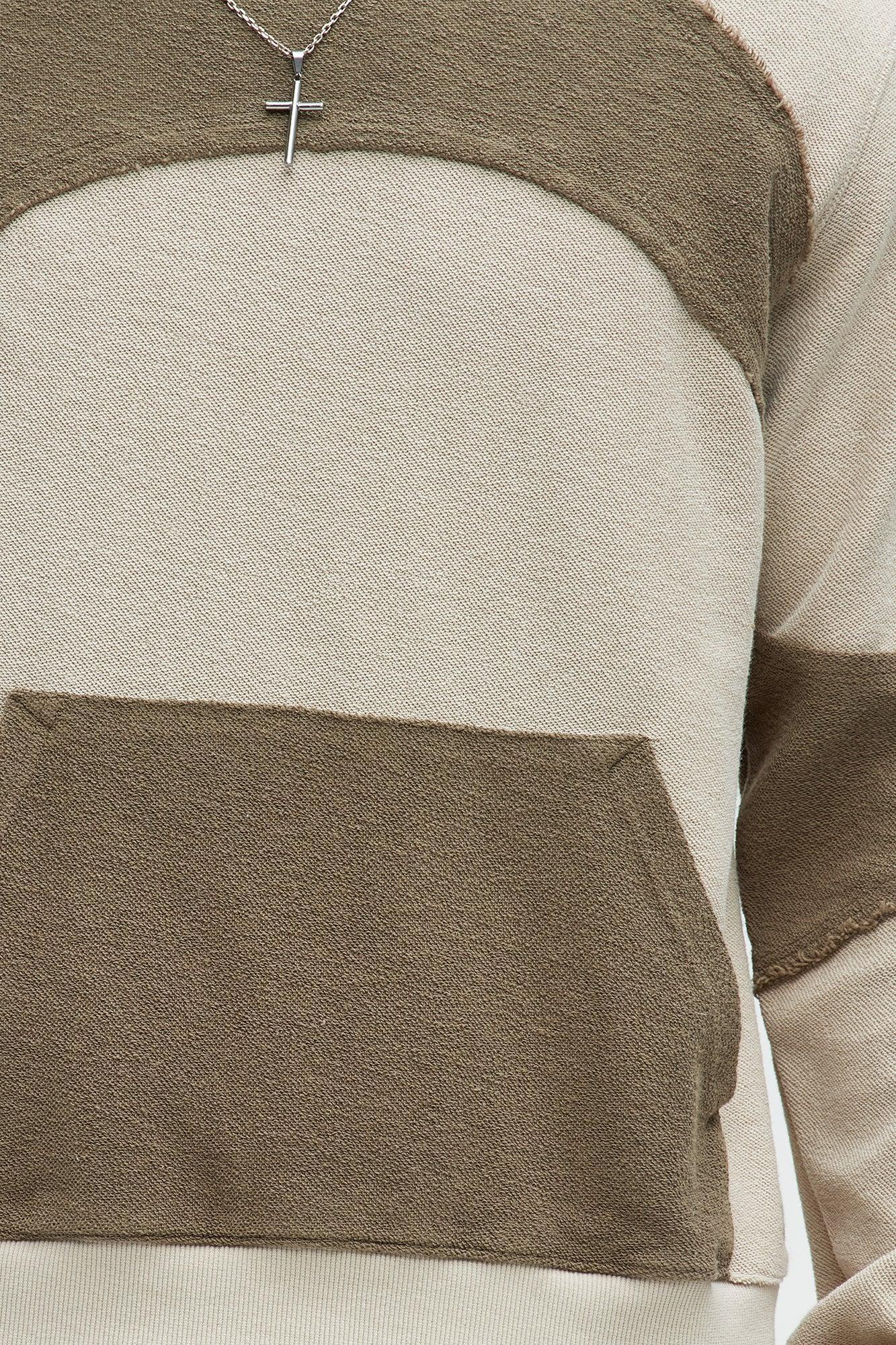 Tone Up Crew Neck Sweatshirt - Stone/Combo Product Image
