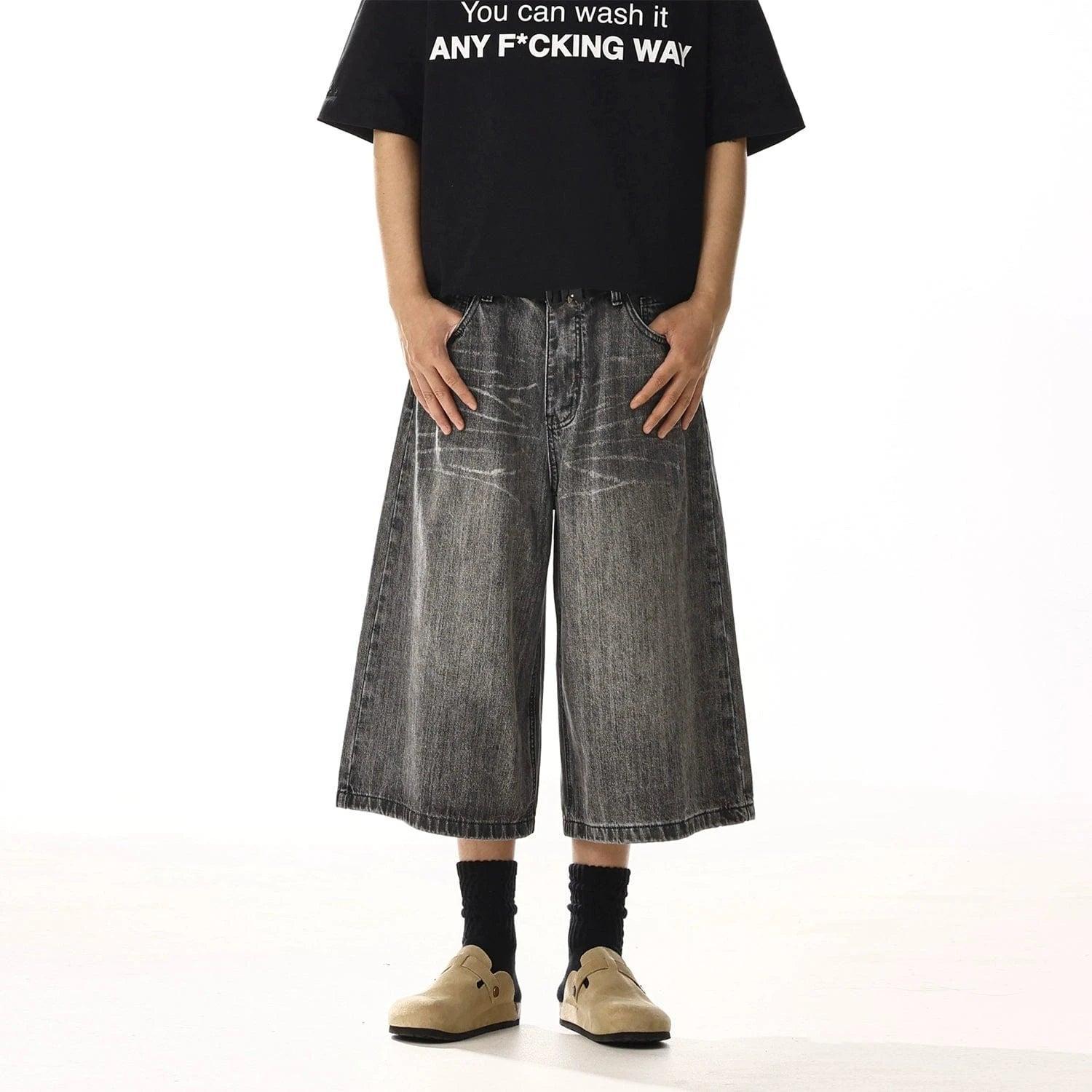 RT No. 13038 WASHED LONG DENIM JEANS Product Image