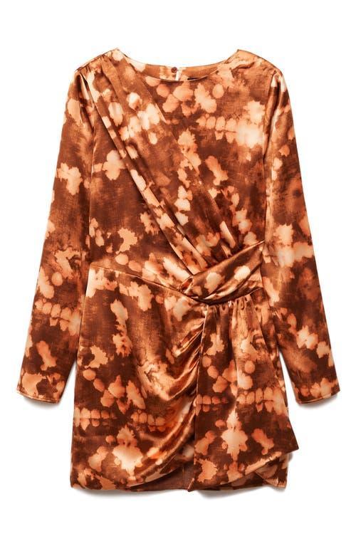 Mango tie detail print dress Product Image