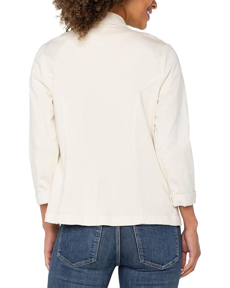 Fitted Blazer With Ruched Sleeves Product Image