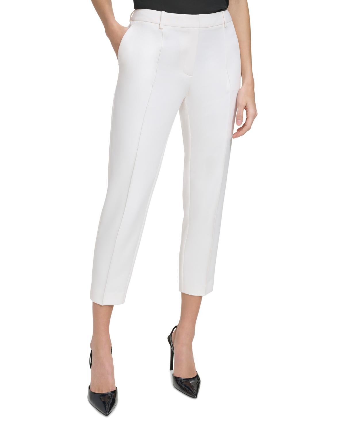Dkny Womens Mid-Rise Pull-On Cropped Pants Product Image
