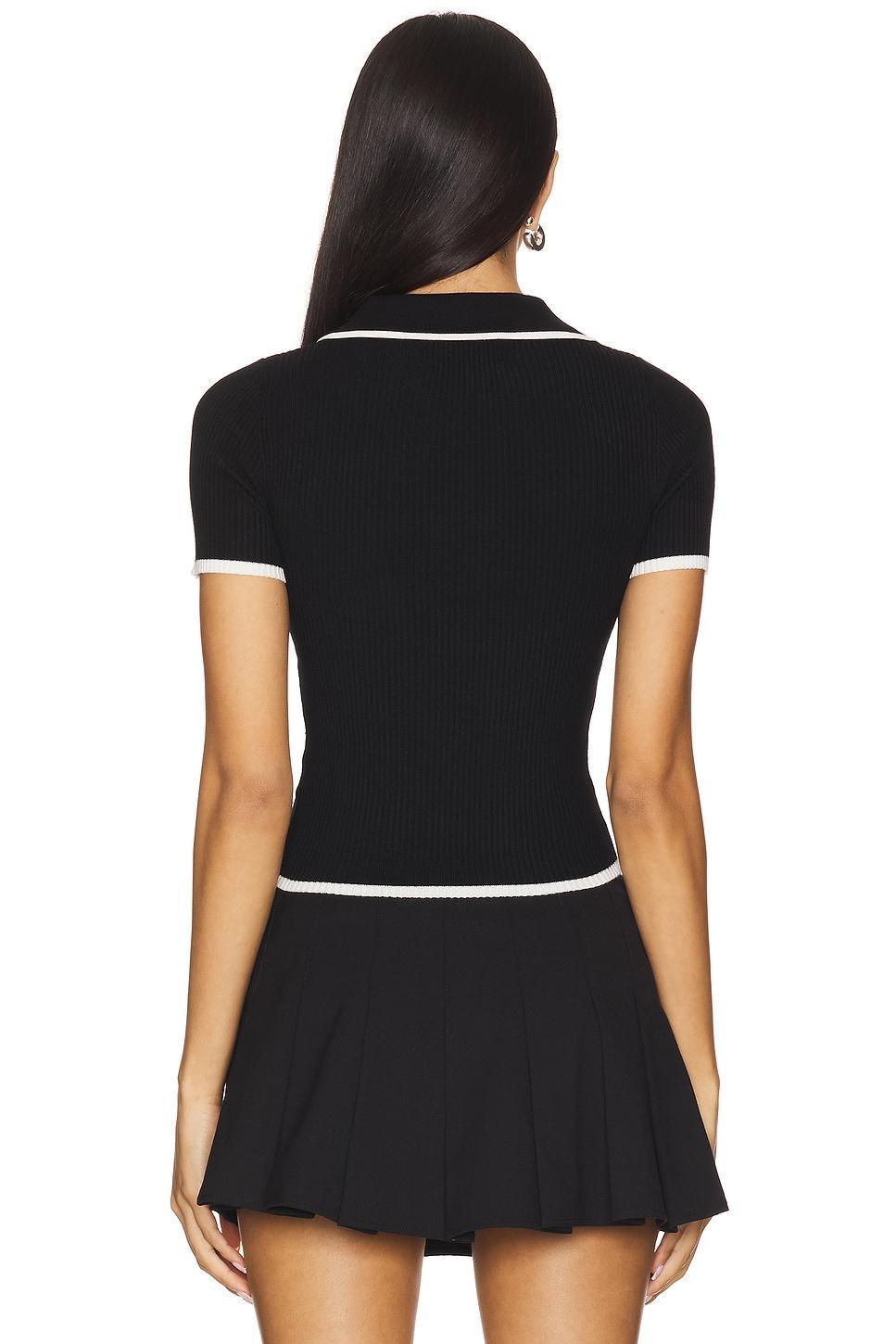 Katrina Knit Polo Top ALL THE WAYS Product Image