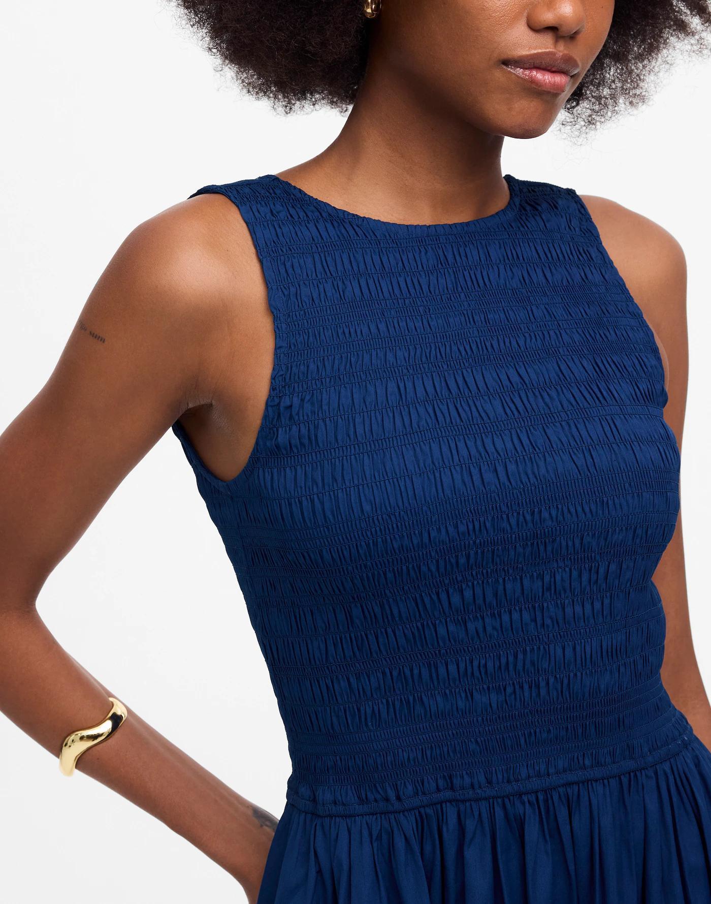 The Melody Scoopback Smocked Midi Dress Product Image