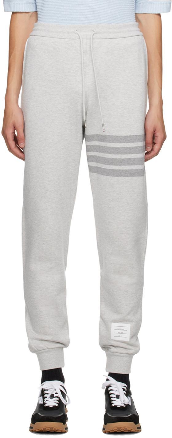 Cotton 4-bar Sweatpants In Grey Product Image